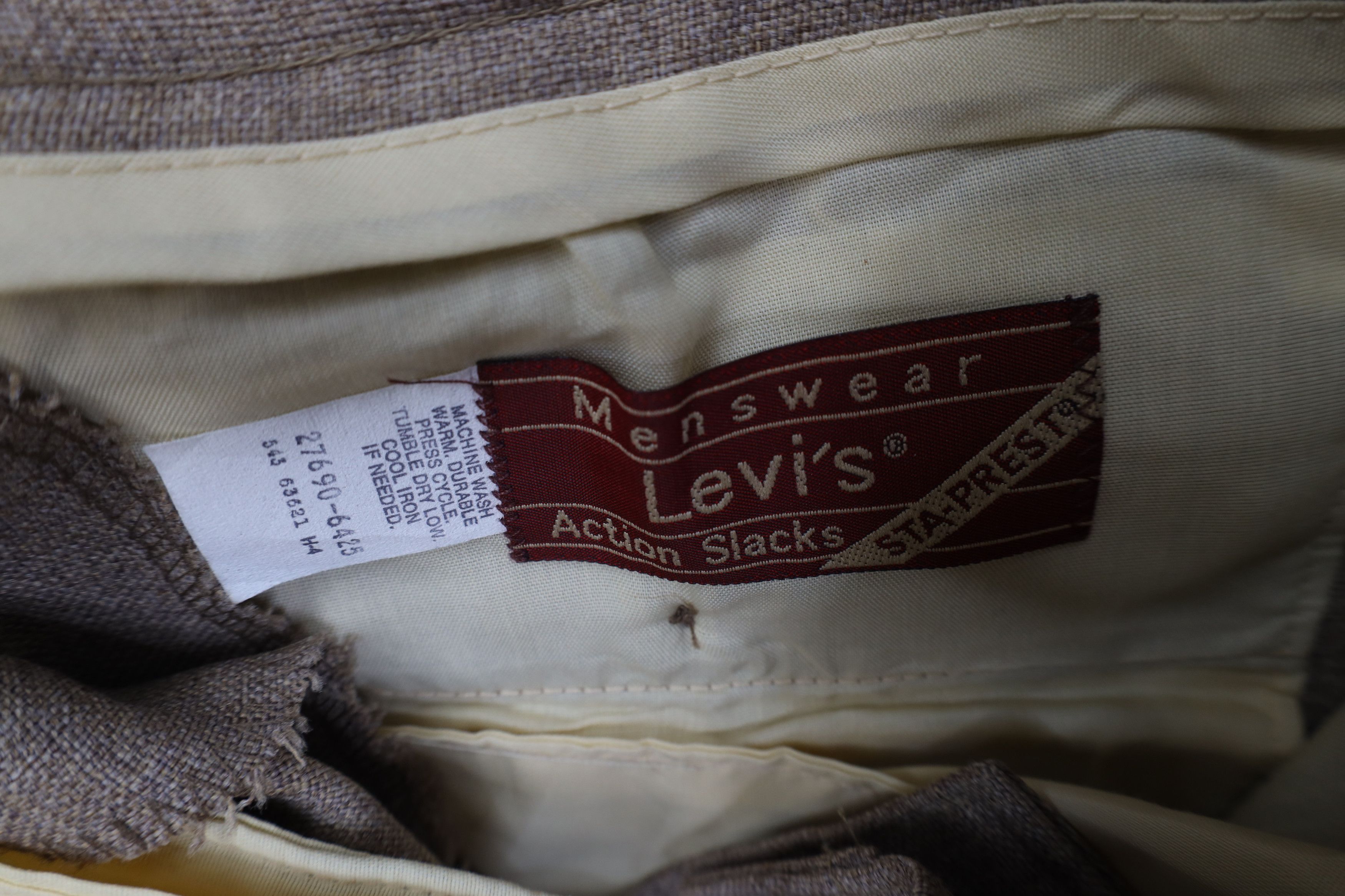 Levi's Vintage 70s Levis Wide Leg Chino Pants Heather Brown USA Size US 30 / EU 46 - 9 Thumbnail