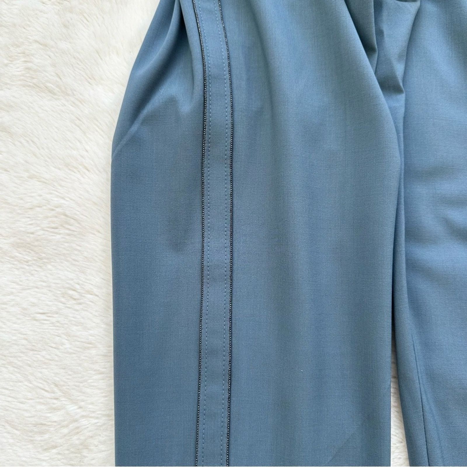 Brunello Cucinelli Brunello Cucinelli women navy pants size 6 US Retail 2250$ Size 28" / US 6 / IT 42 - 15 Thumbnail