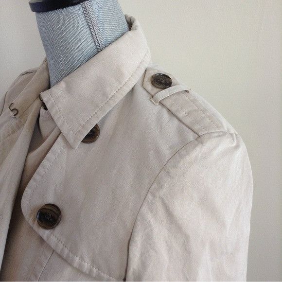 Other Gryphon New York NY Double Breasted Trench Coat Beige Size M / US 6-8 / IT 42-44 - 10 Thumbnail