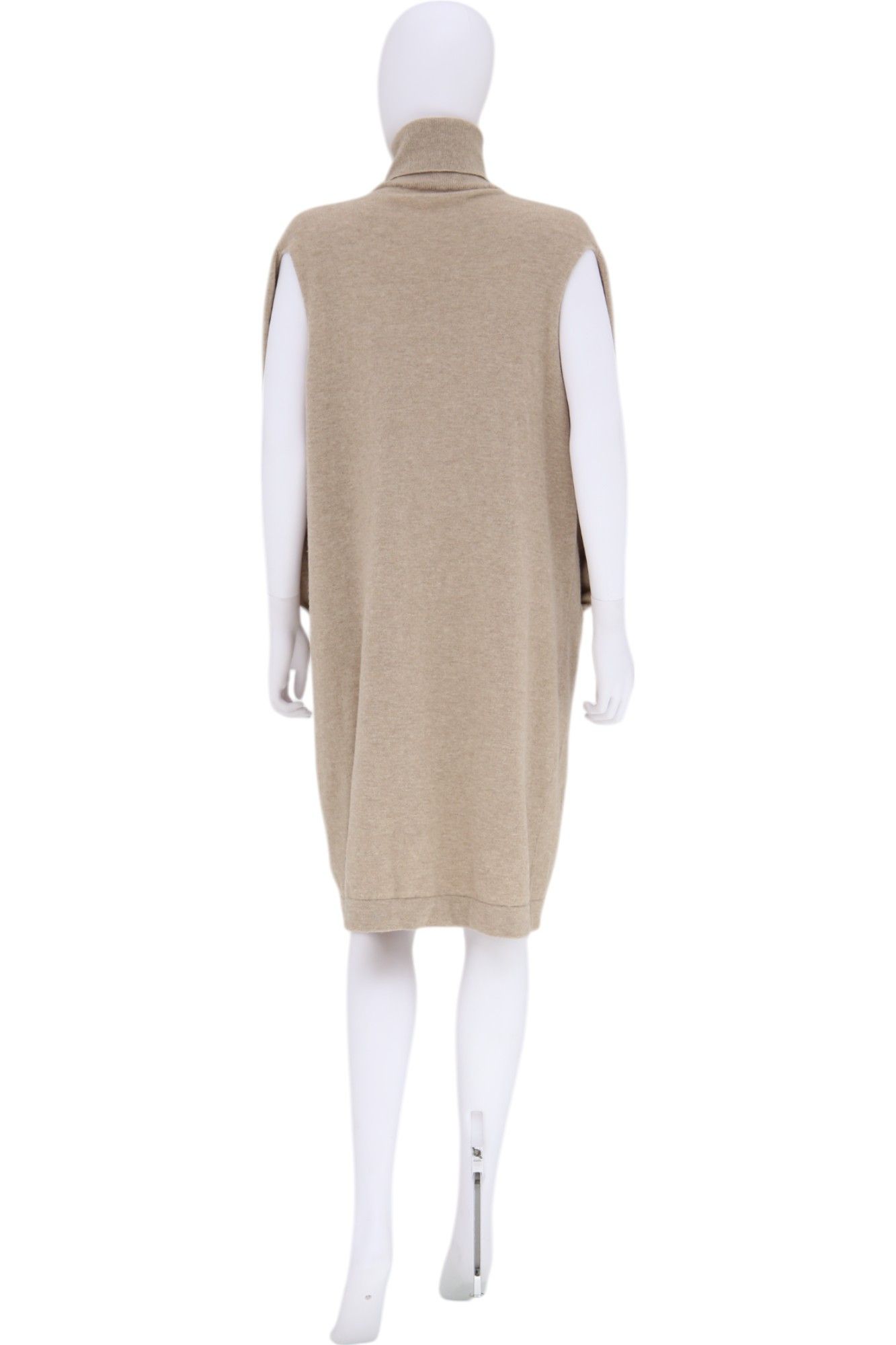 John Galliano × Maison Margiela F/W 2012 Fake Sleeves Brown Turtleneck Dress Size M / US 6-8 / IT 42-44 - 3 Thumbnail