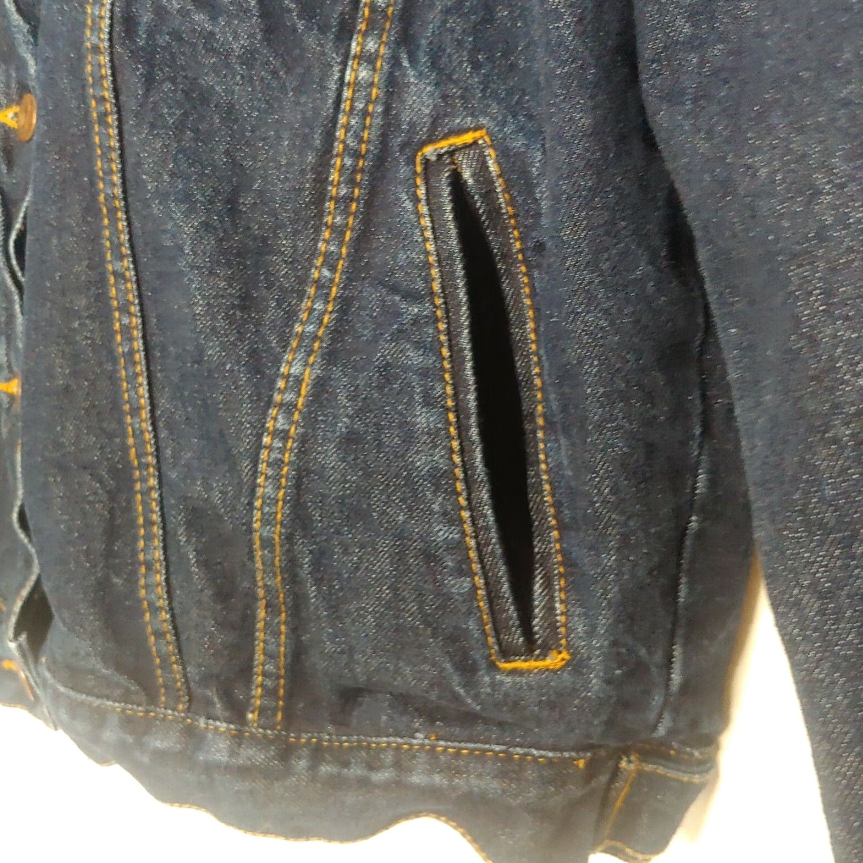 VINTAGE Jordache Jacket Women L Denim Blue Button Up Retro Classic Trucker Jacket Womens