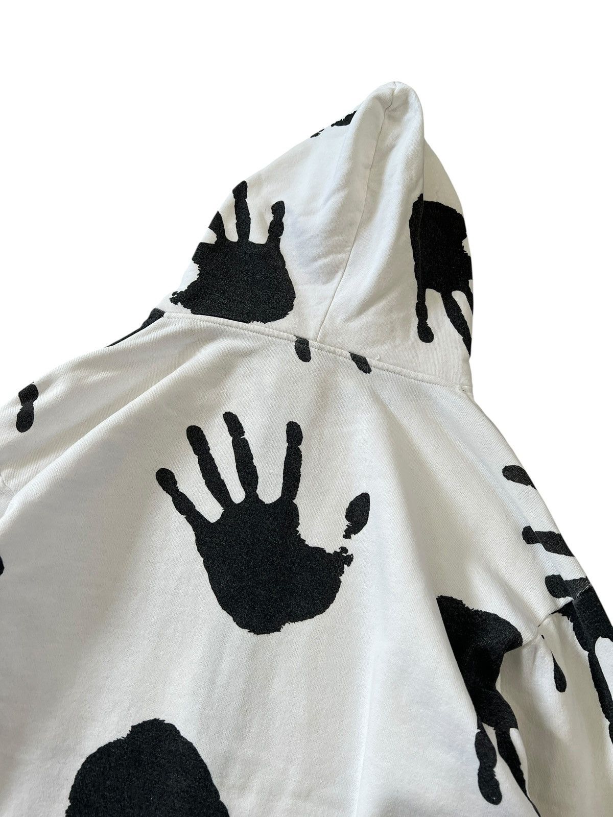 Japanese Brand 1990s Hex Antistyle Hand Print Zipper Hoodie Size US L / EU 52-54 / 3 - 9 Thumbnail