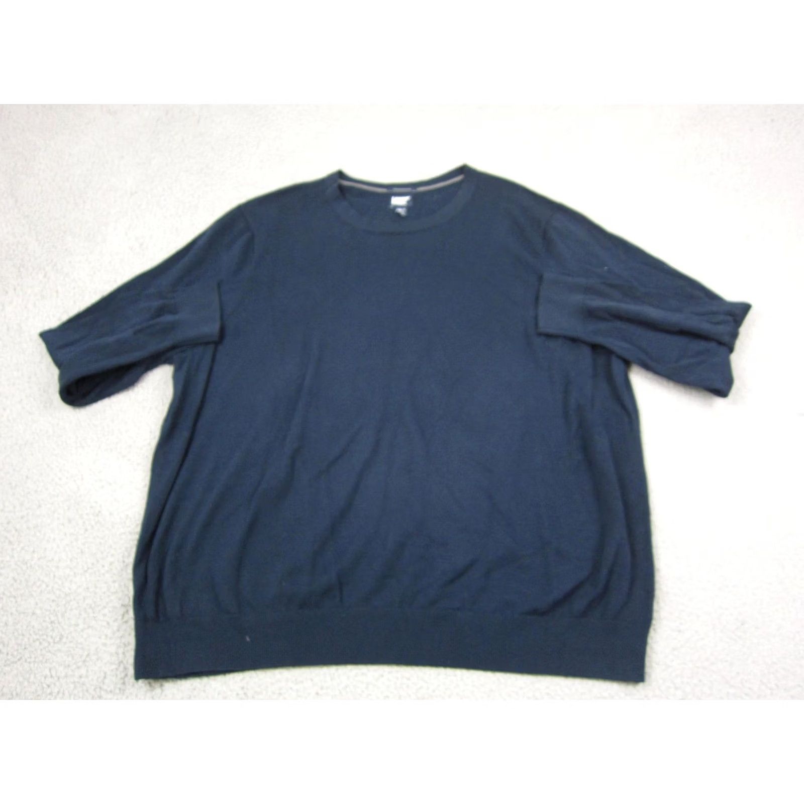 Lands' End Lands' End Sweater Mens 4XLT Blue Pullover Knit Crew Neck Cotton 90s 80s Vintage Big & Tall Mens Size US XXL / EU 58 / 5 - 2 Thumbnail