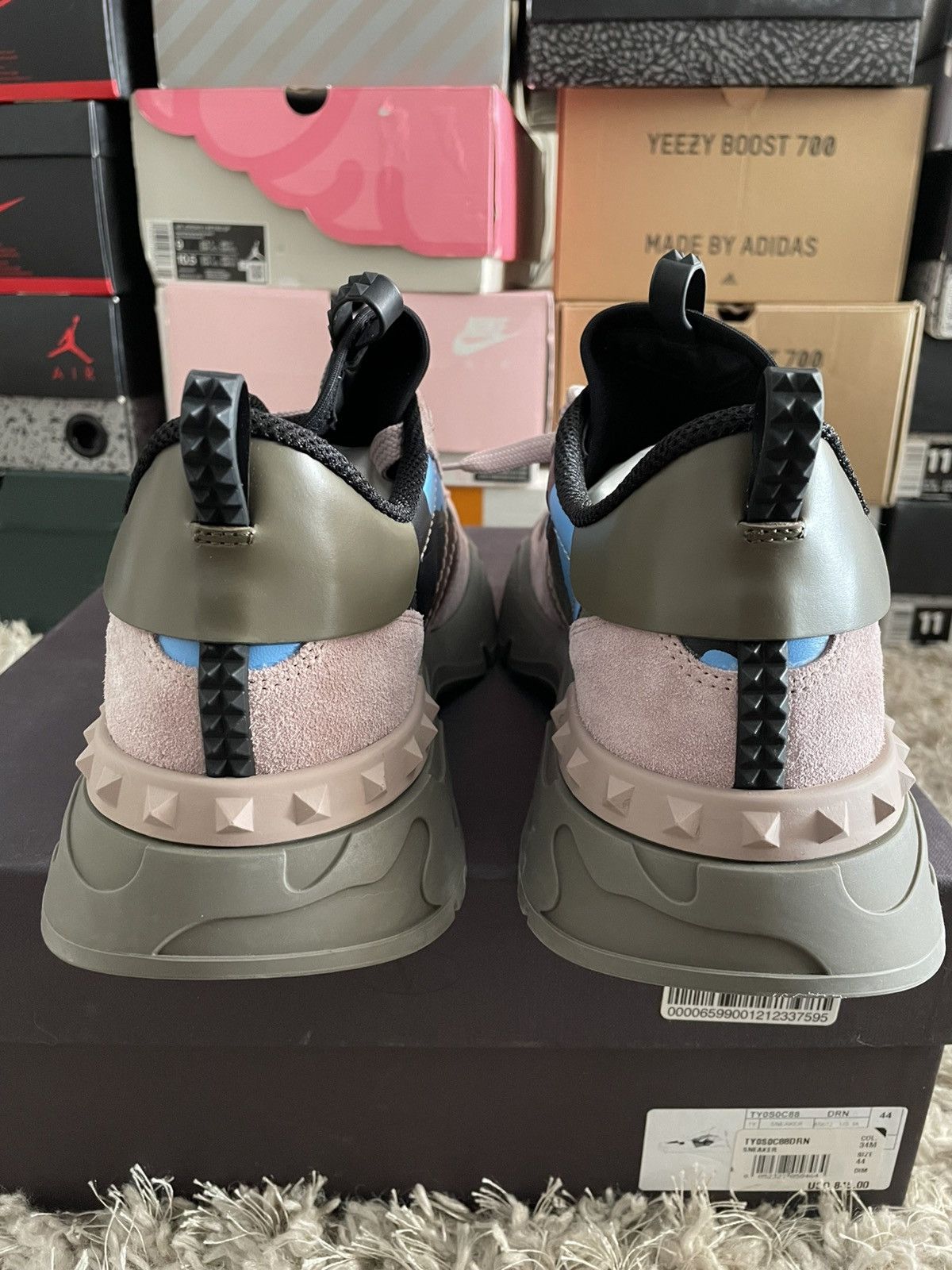 Valentino Valentino RockRunner Plus Rockstud Camo Trim Leather Sneaker Size US 11 / EU 44 - 6 Thumbnail