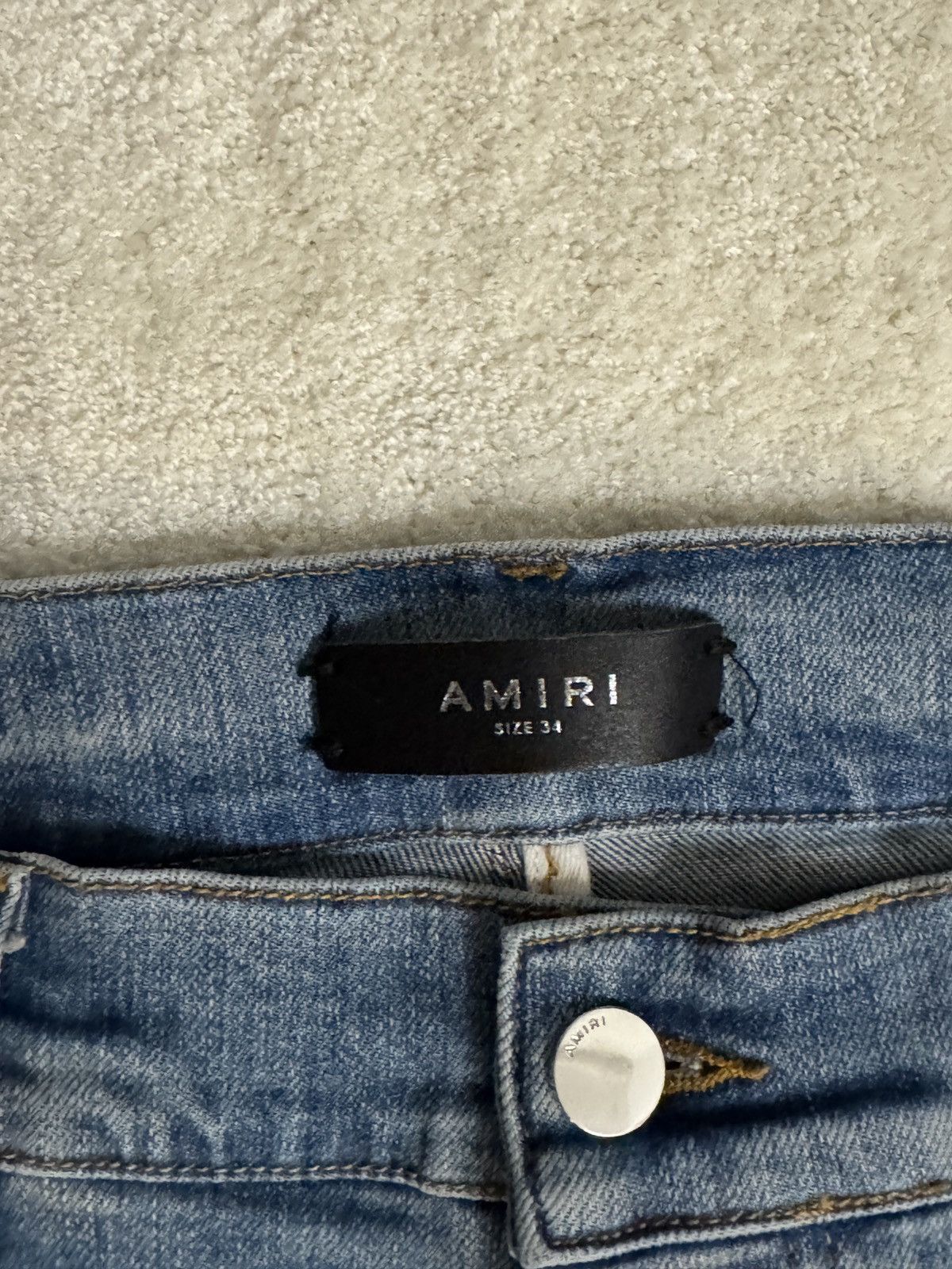 Amiri 💠Amiri💠 LOGO JEANS INDIGO (34) Size US 34 / EU 50 - 3 Thumbnail