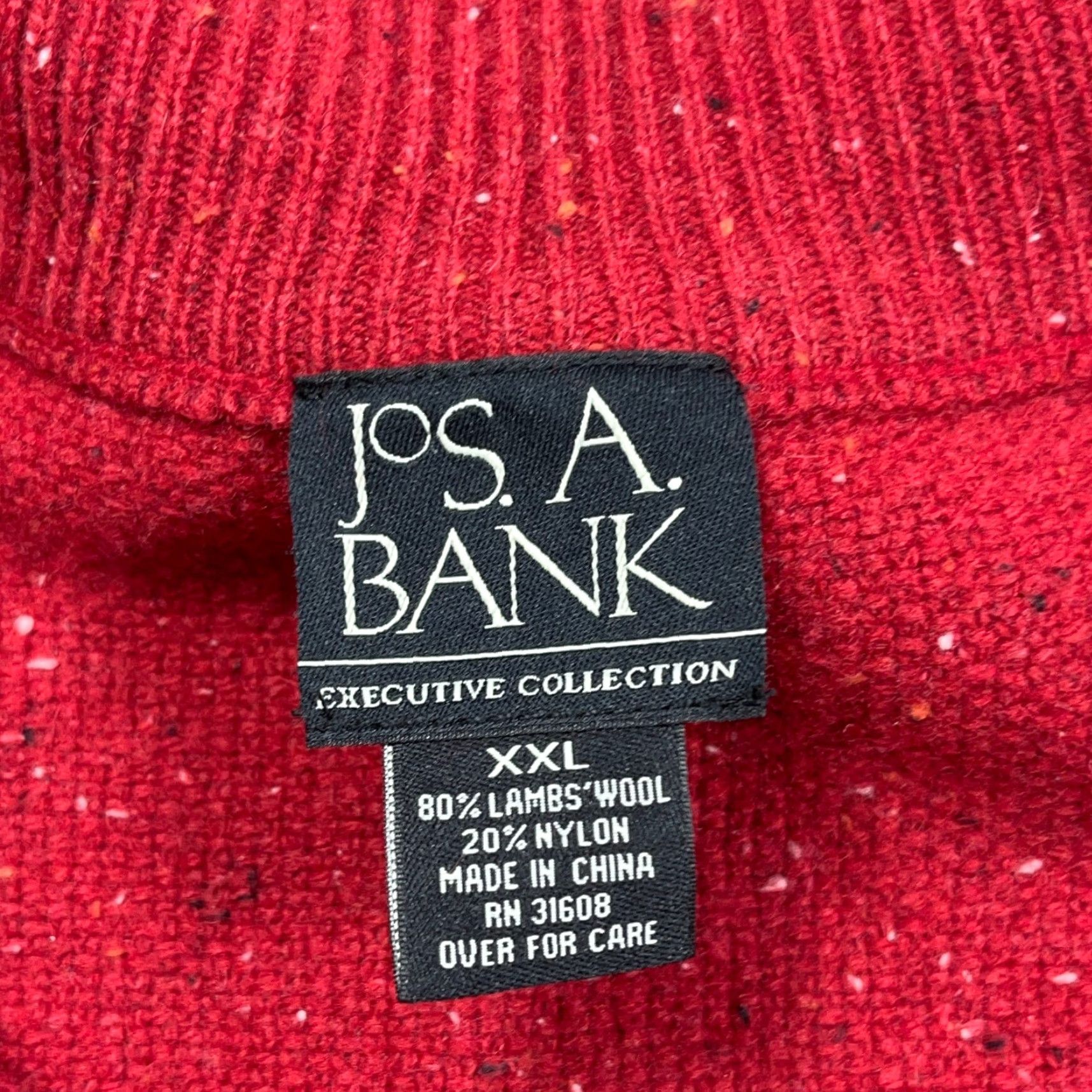 Jos. A. Bank Jos A Bank Sweater Men 2XL Red Wool Pullover 1/4 Zip Mock Neck Knit Solid Classic Men Size US XXL / EU 58 / 5 - 3 Thumbnail
