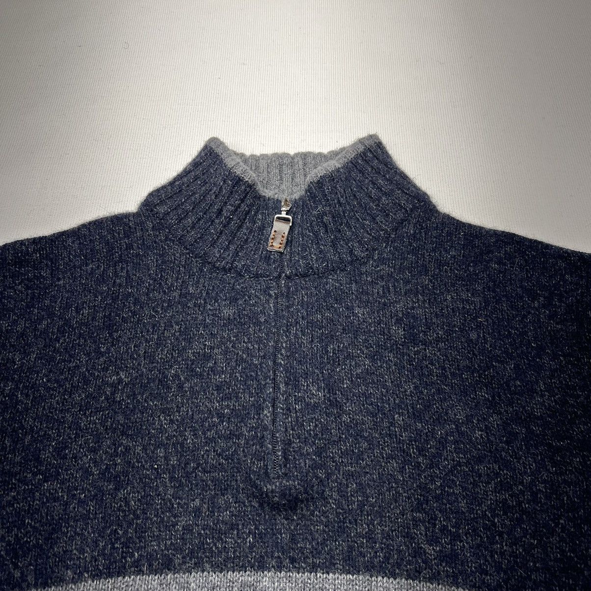 Daniele Blasi × Designer Daniele Blasi Sweater Blue 1/4 Zip Pullover Knit Italy Size US XL / EU 56 / 4 - 3 Thumbnail