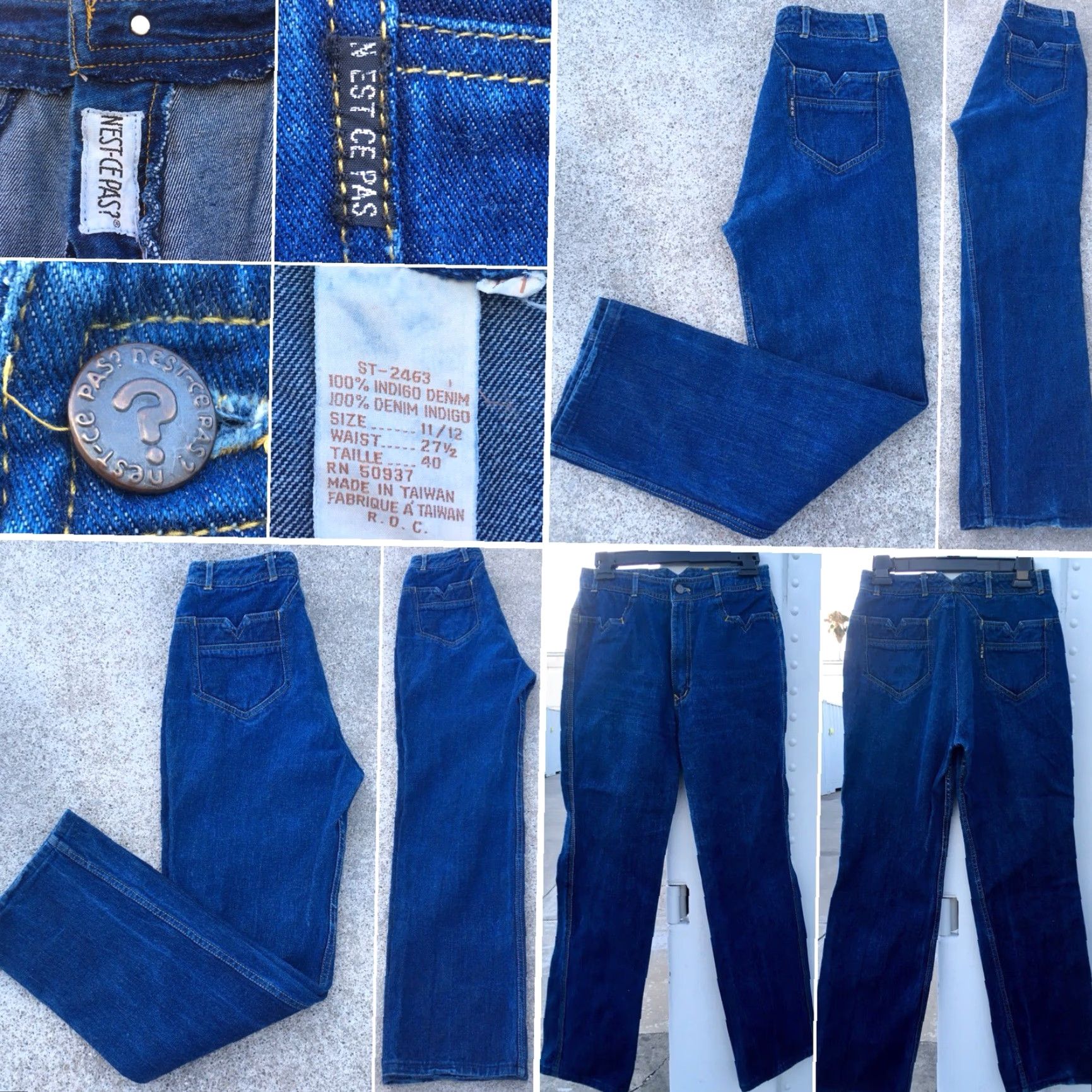 Vintage VINTAGE N’est Ce Pas Jeans High Waist Waist 27 in 70s 80s Denim Blue Jeans Juniors Size 11 12 Size 32" / US 10 / IT 46 - 2 Thumbnail