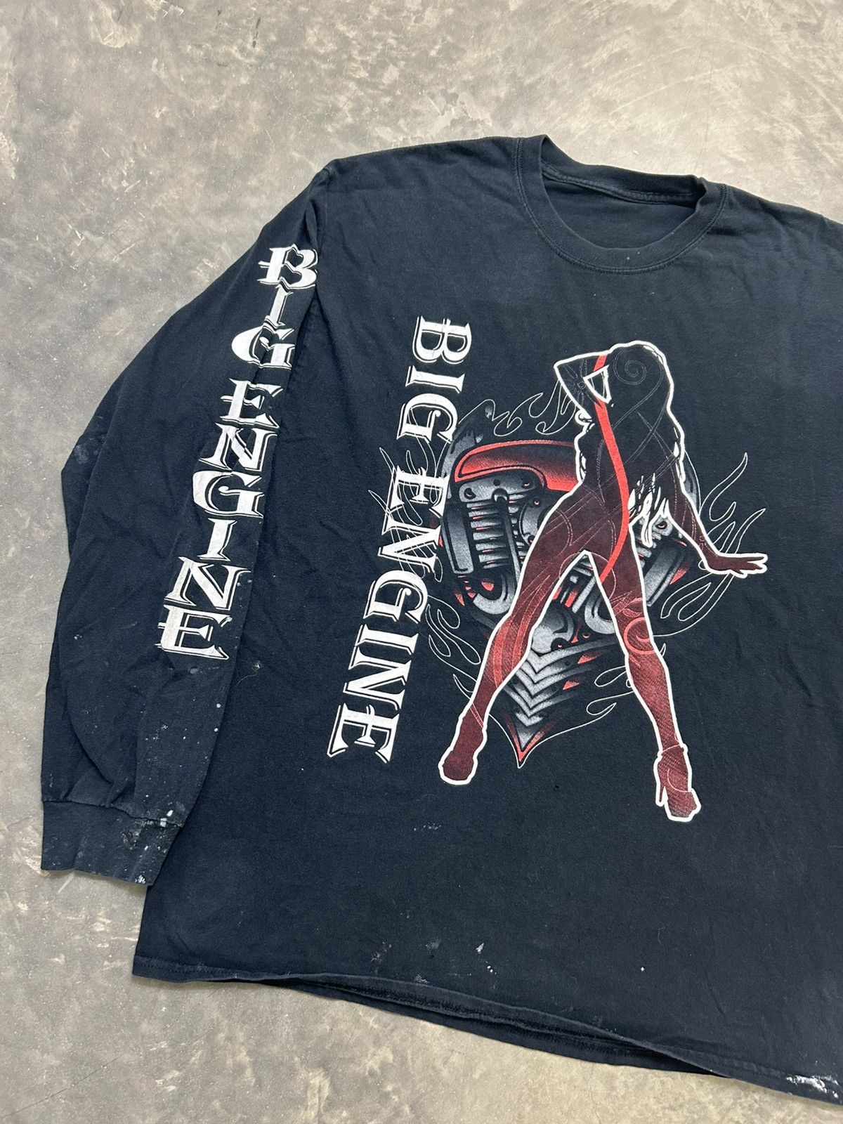 Vintage Big engine that girls a freak biker tee Size US XL / EU 56 / 4 - 3 Thumbnail