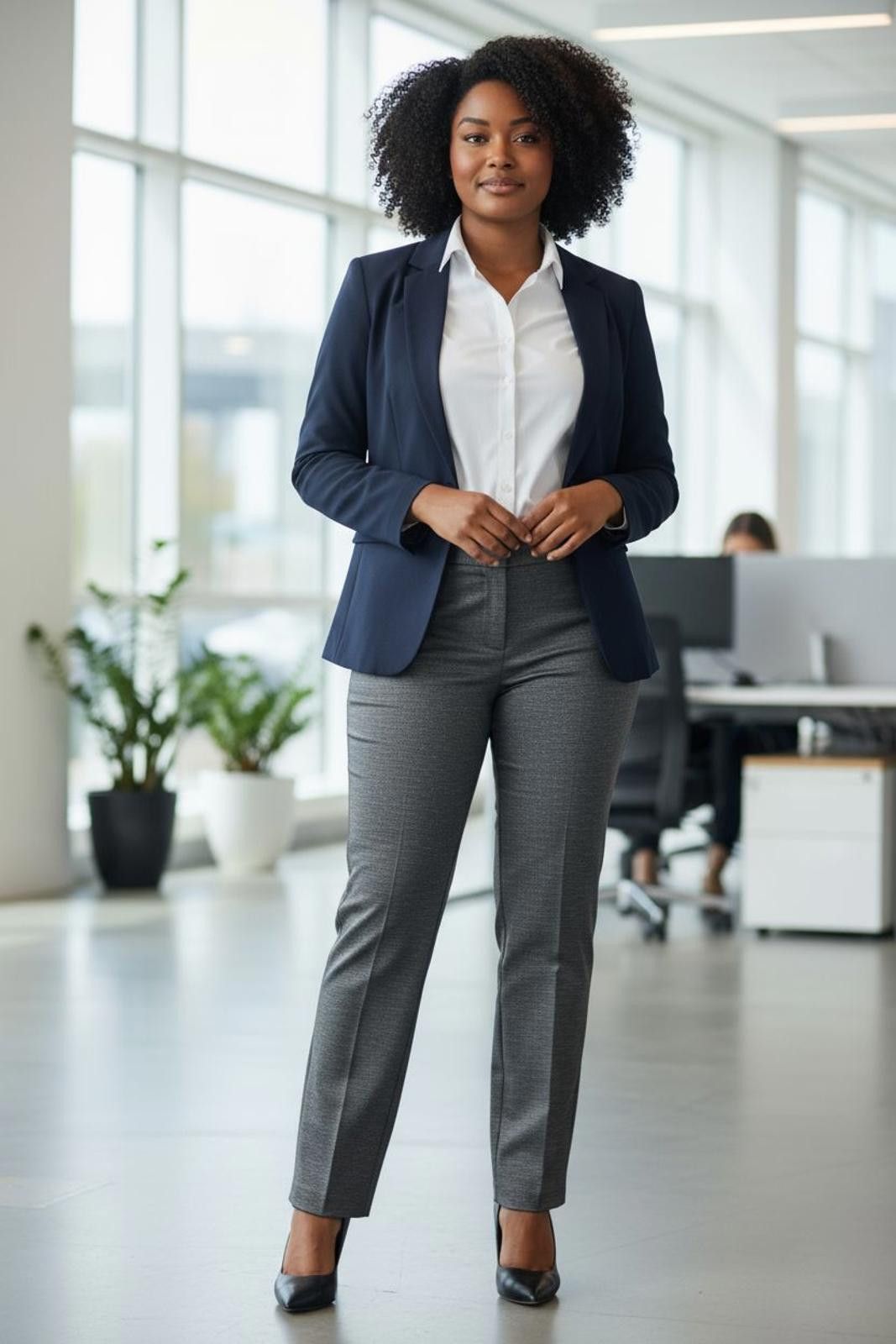 John Dalia Dalia Gray Women's Dress Pants - Classic Fit Size 40" / US 18 - 1 Thumbnail