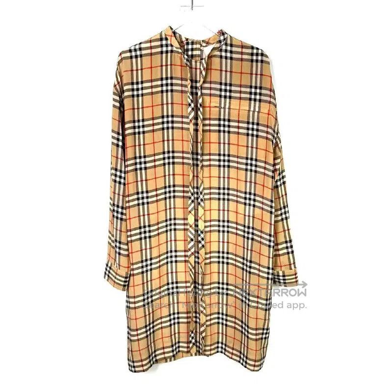 Burberry Burberry Khaki Silk Dress for Women. Size L / US 10 / IT 46 - 1 Thumbnail