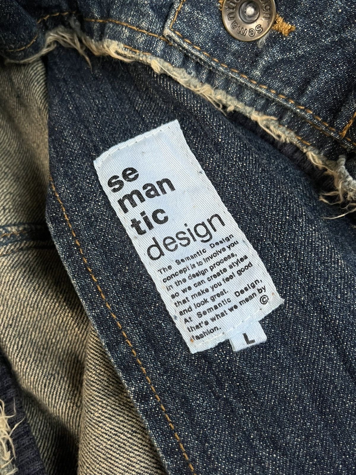 14th Addiction JAPANESE SEMANTIC DESIGN VEST DENIM DOUBLE LAYER ZIPP VKEI Size US L / EU 52-54 / 3 - 11 Thumbnail