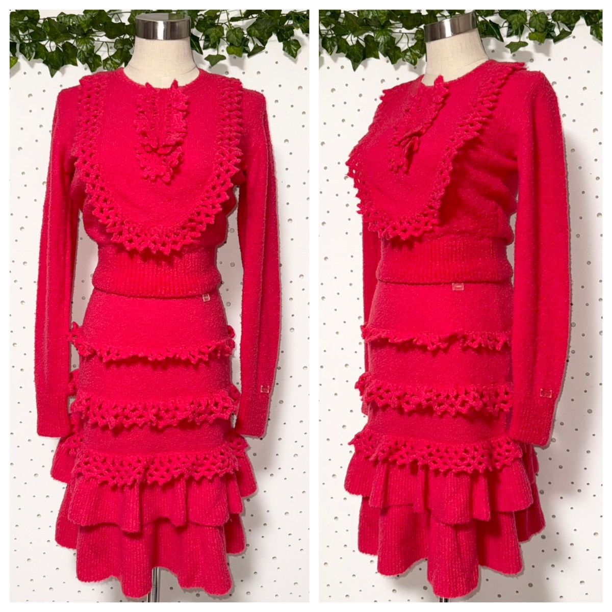 Chanel Genuine Chanel Decoration Ruffled Long Sleeve Knit Set-up 38 Size XS / US 0-2 / IT 36-38 - 7 Thumbnail