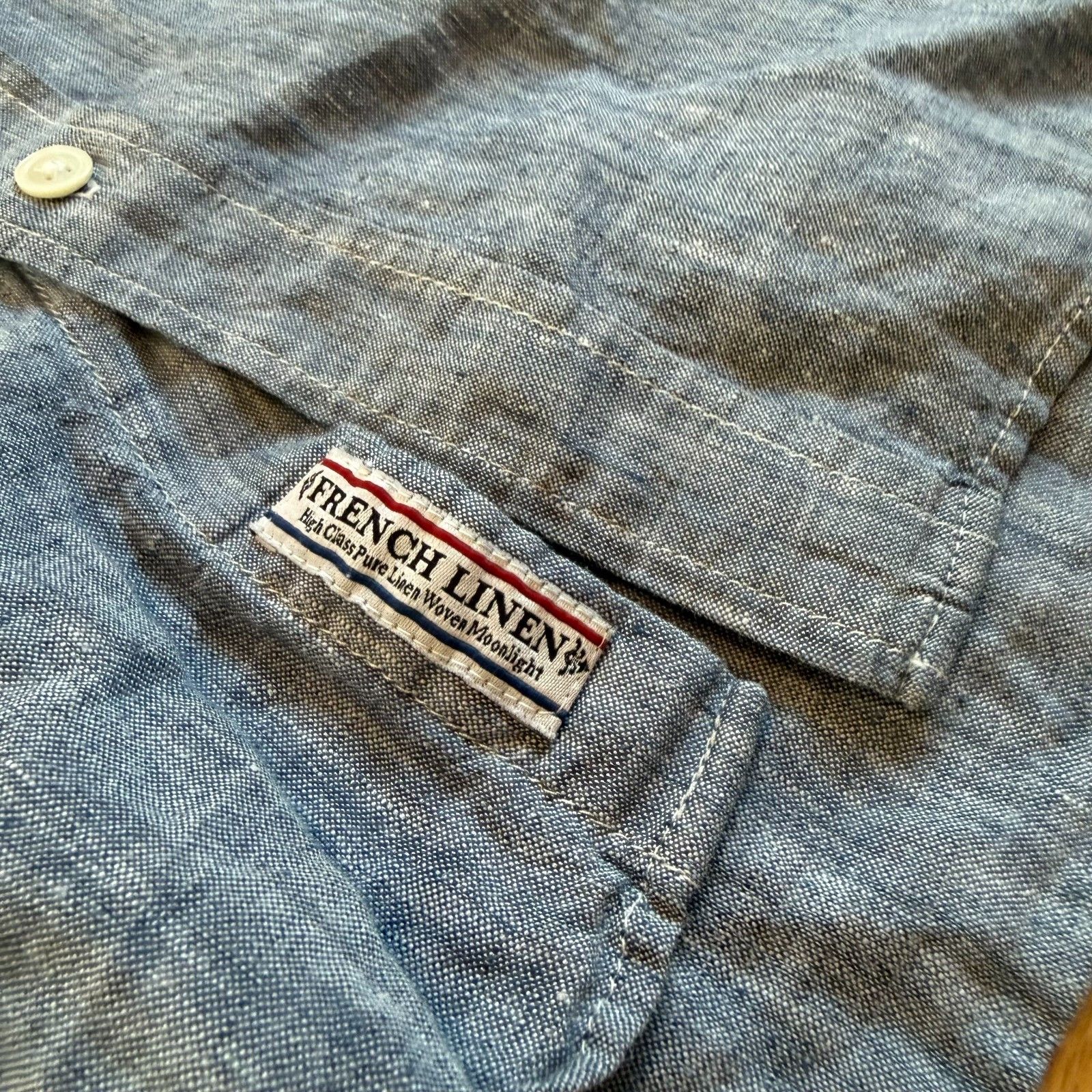 Engineered Garments United Arrows Japan Blue "Rhythm of Life" French Linen Shirt Size US S / EU 44-46 / 1 - 9 Thumbnail