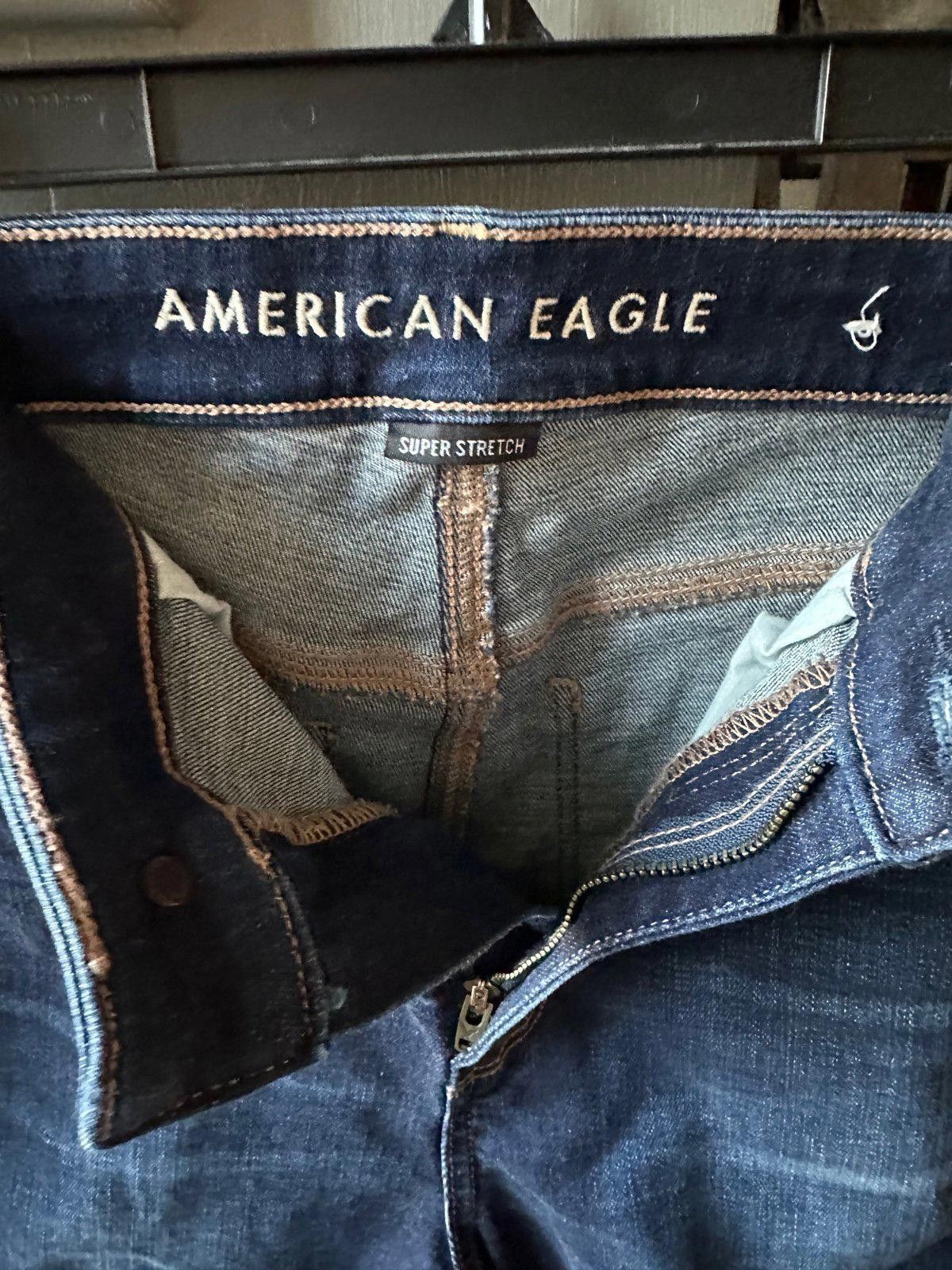 American Eagle Outfitters Super High Rise Flare AE Jeans Size 8 Long Size 29" - 3 Thumbnail