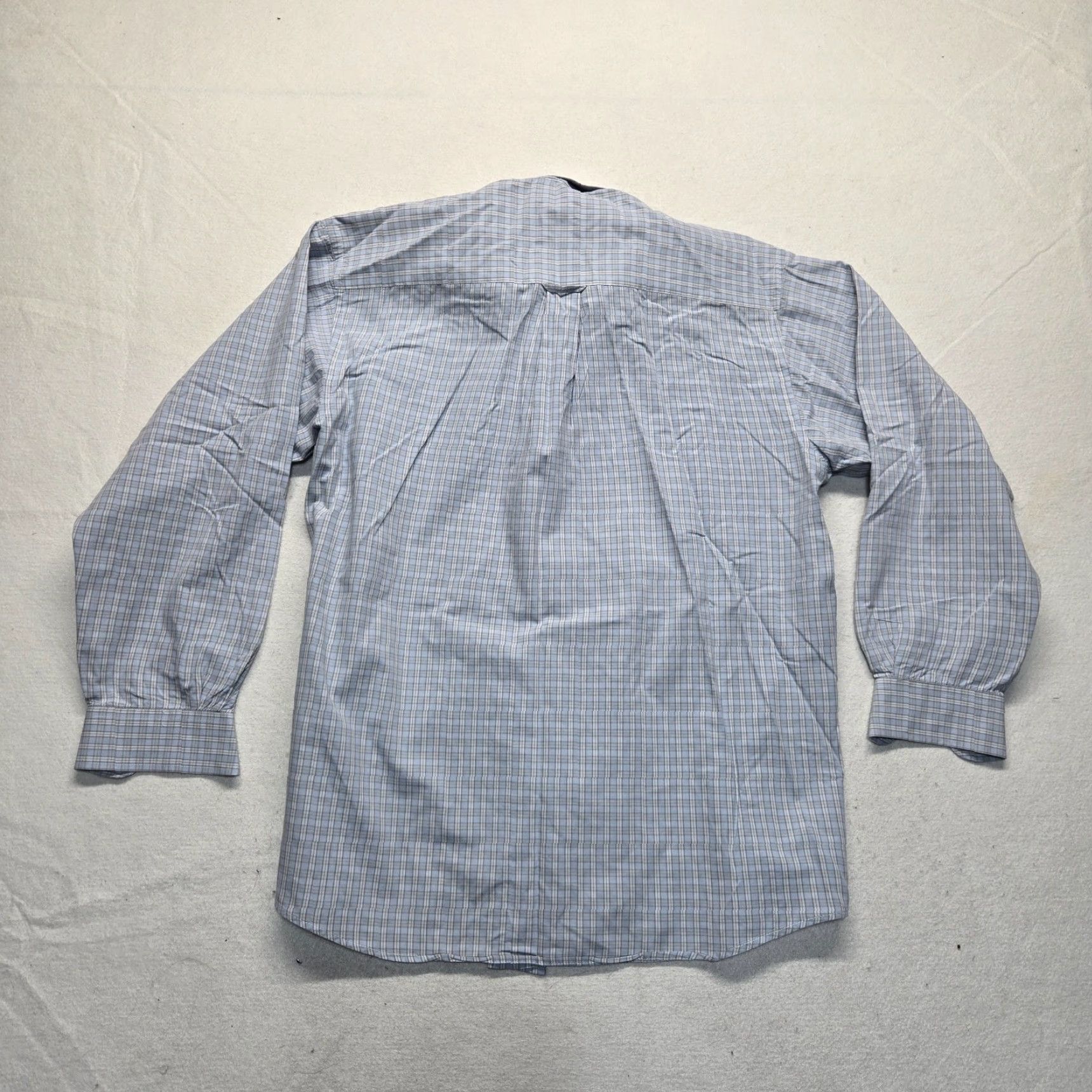 Oleg Cassini Oleg Cassini Shirt Men L Blue Plaid Long Sleeve Button-Up Casual Mens Size US L / EU 52-54 / 3 - 7 Thumbnail