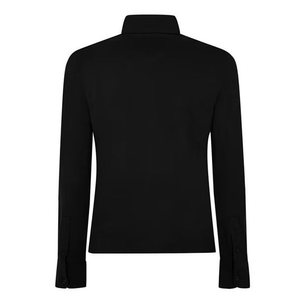 Tom Ford o1g2r1mq0724 Long Sleeve Piquet Polo Shirts in Black Size US XL / EU 56 / 4 - 2 Thumbnail