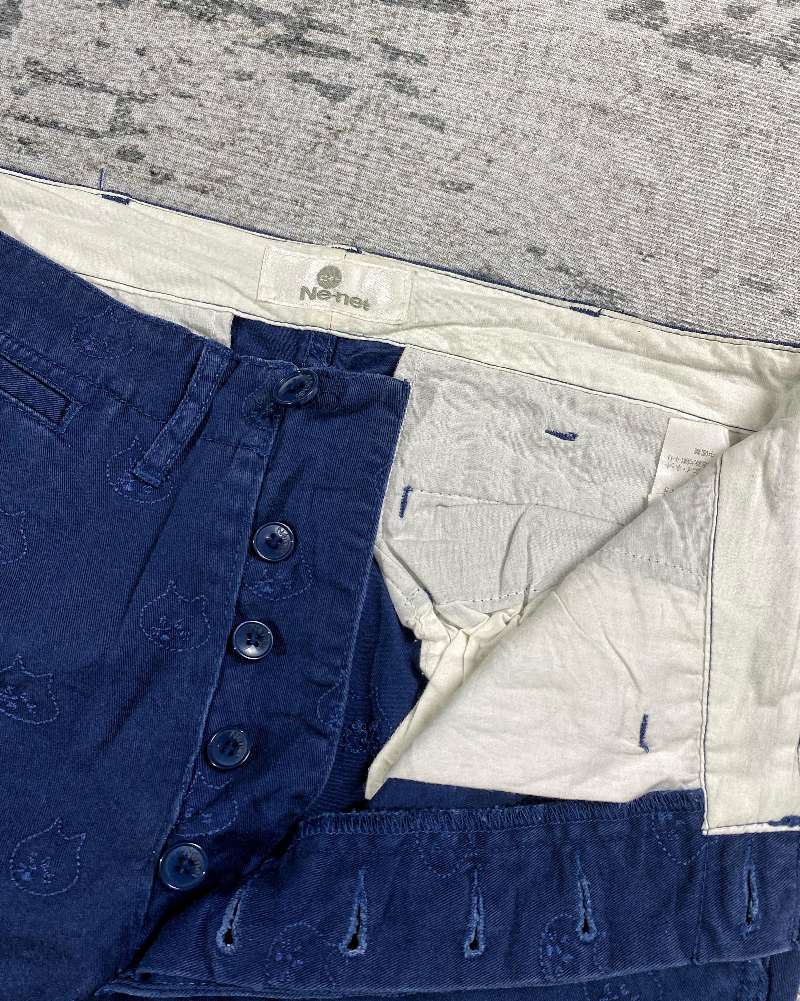Issey Miyake 2000s Ne-net Pattern Cat Chino Pants y2k Lgb Ifsix Size US 32 / EU 48 - 5 Thumbnail