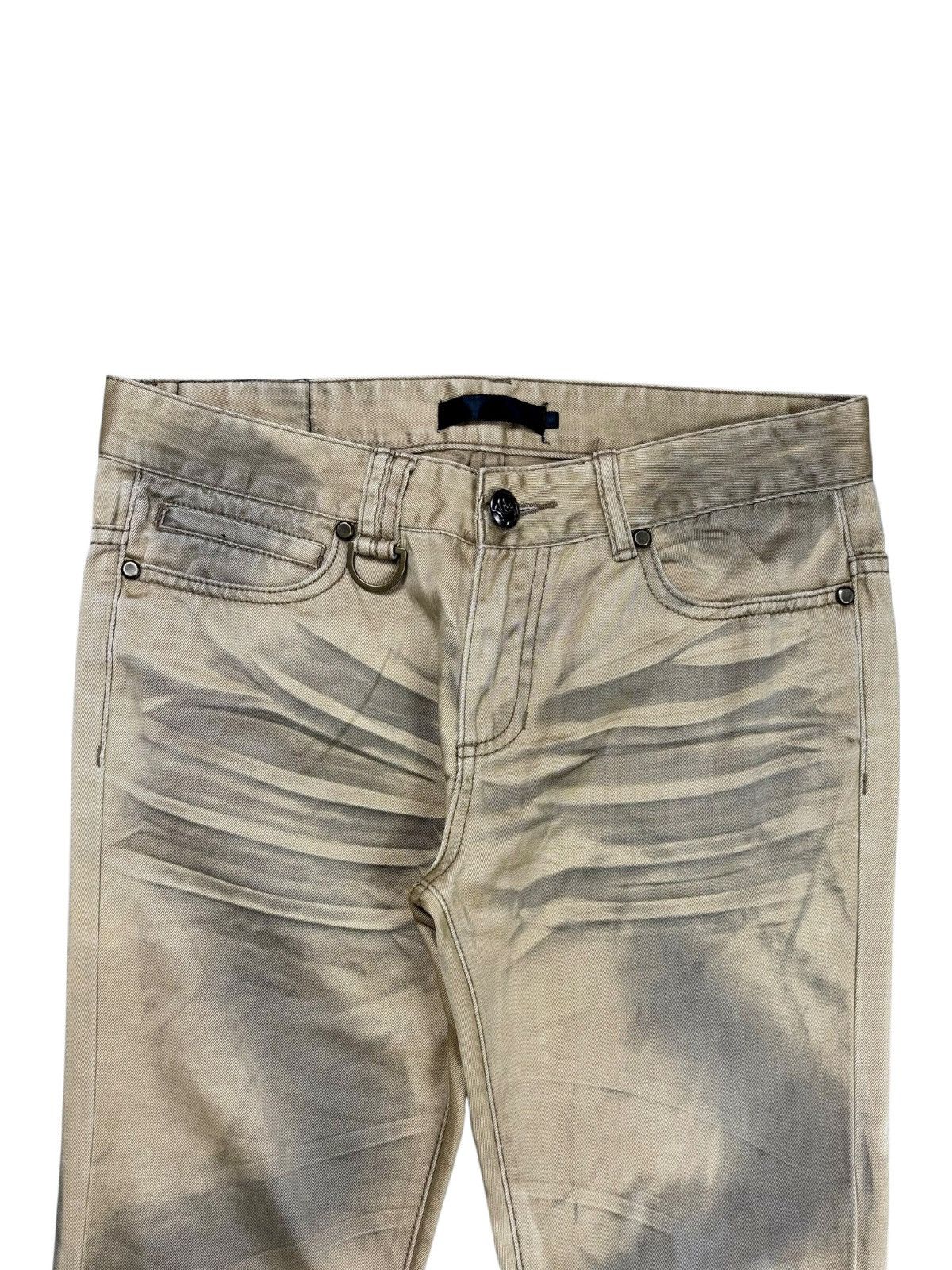 BUFFALO BOBS 2000s Roshell - Waxed Oil Flared Pants Mohair Patch Size US 29 - 3 Thumbnail