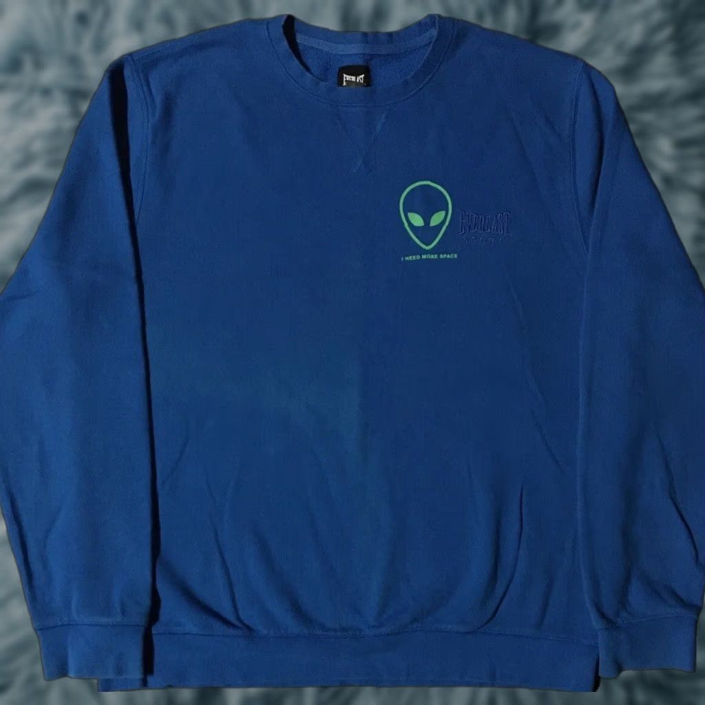 Vintage VINTAGE Alien I Need More Space Sweatshirt XL Blue Logo Grunge 90s Y2K Hoodie Mens Pullover Sweatshirt Size US XL / EU 56 / 4 - 1 Thumbnail