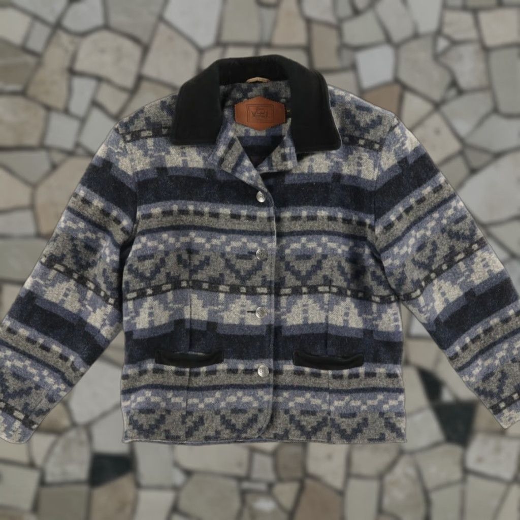 Vintage VTG Woolrich Button Up Blanket Coat Geometric Long Sleeve Jacket Women's M Size M / US 6-8 / IT 42-44 - 1 Thumbnail