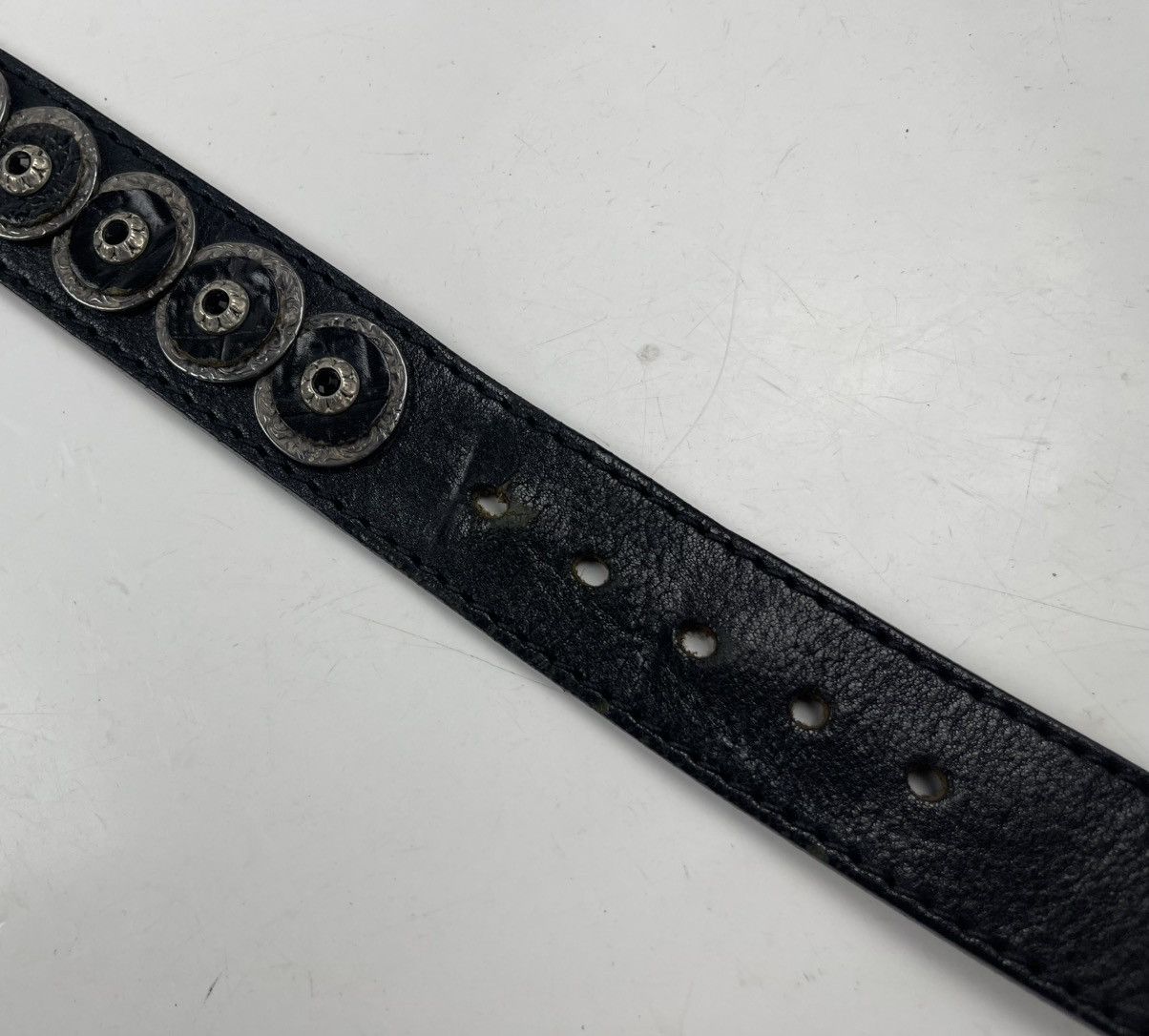 Japanese Brand rare design made in italy studded leather belt tc36 Size 36 - 3 Thumbnail