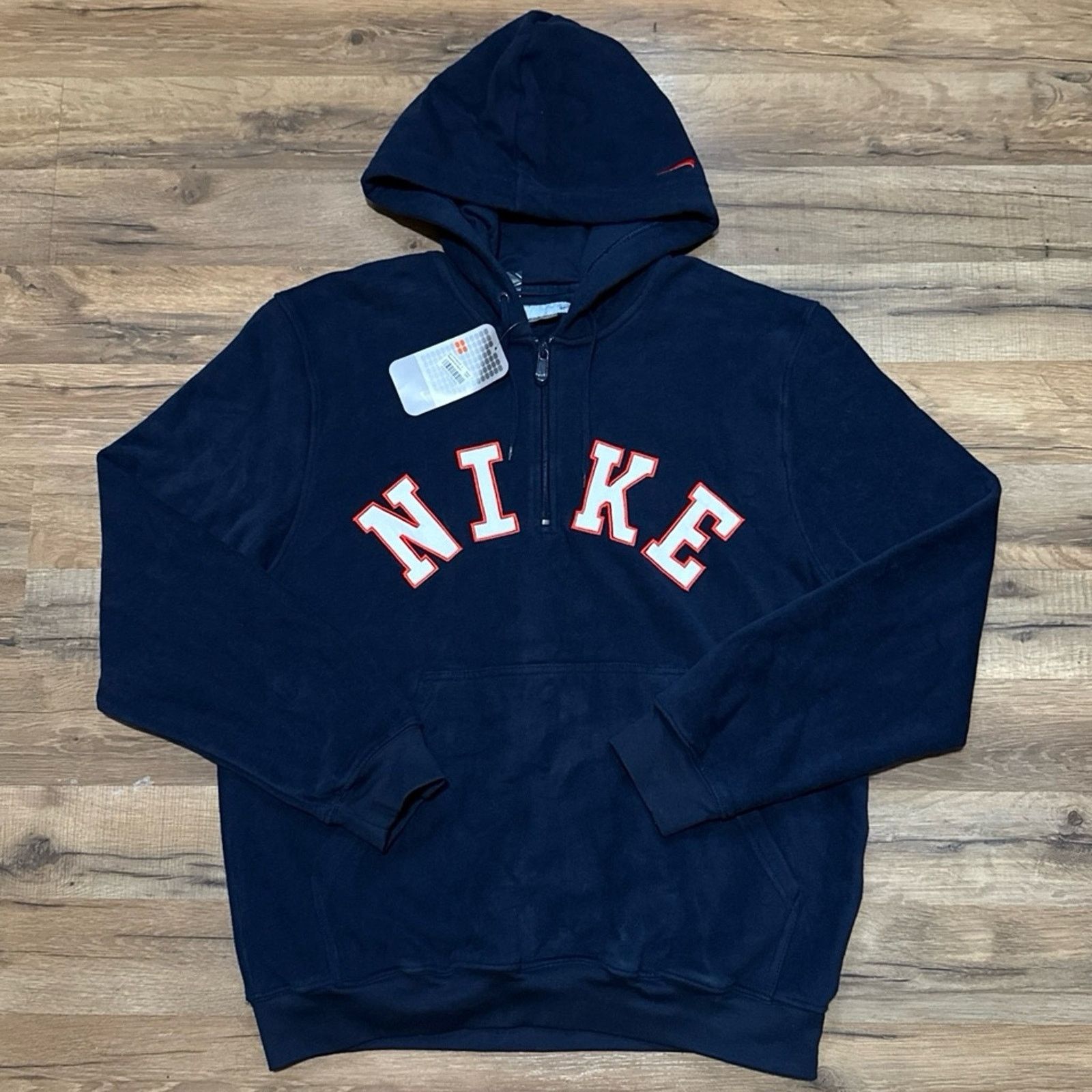 Nike Y2K Nike Spell Out Quarter Zip Hoodie Sweatshirt Size US M / EU 48-50 / 2 - 1 Thumbnail
