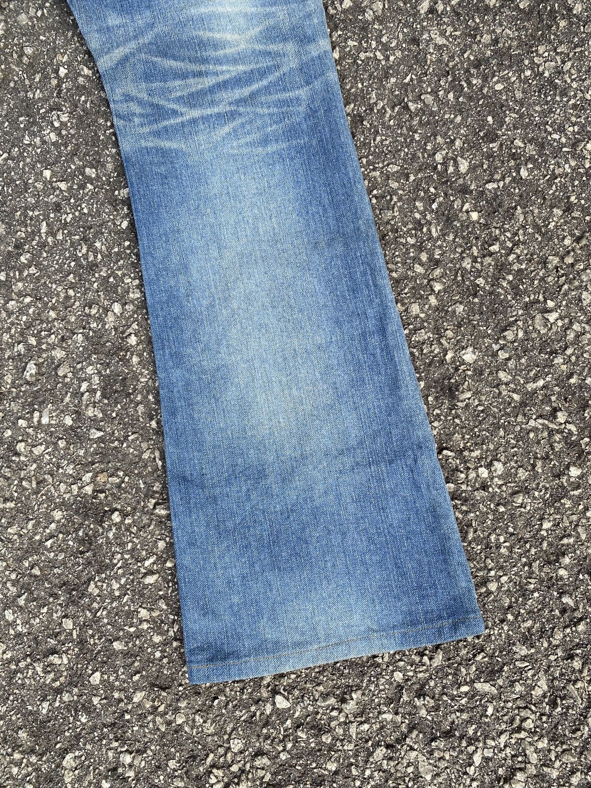 Japanese Brand × Lee Vintage Lee Blue Washed Distressed Patchwork Flare Denim Size US 32 / EU 48 - 13 Thumbnail