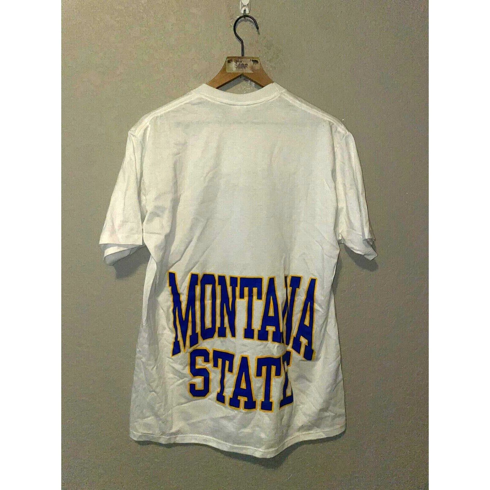 Jerzees Vintage Test Print Shirt Riverside Montana State White L Tee Size US L / EU 52-54 / 3 - 7 Thumbnail