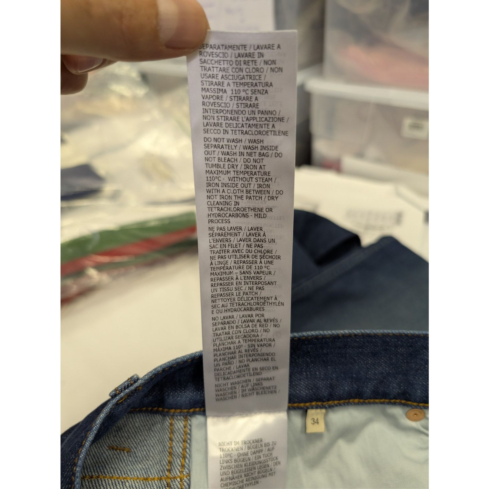 Gucci o1rshd1 Tapered Pant 5 Pocket Washed Stretch Denim Jean Size US 33 - 15 Thumbnail