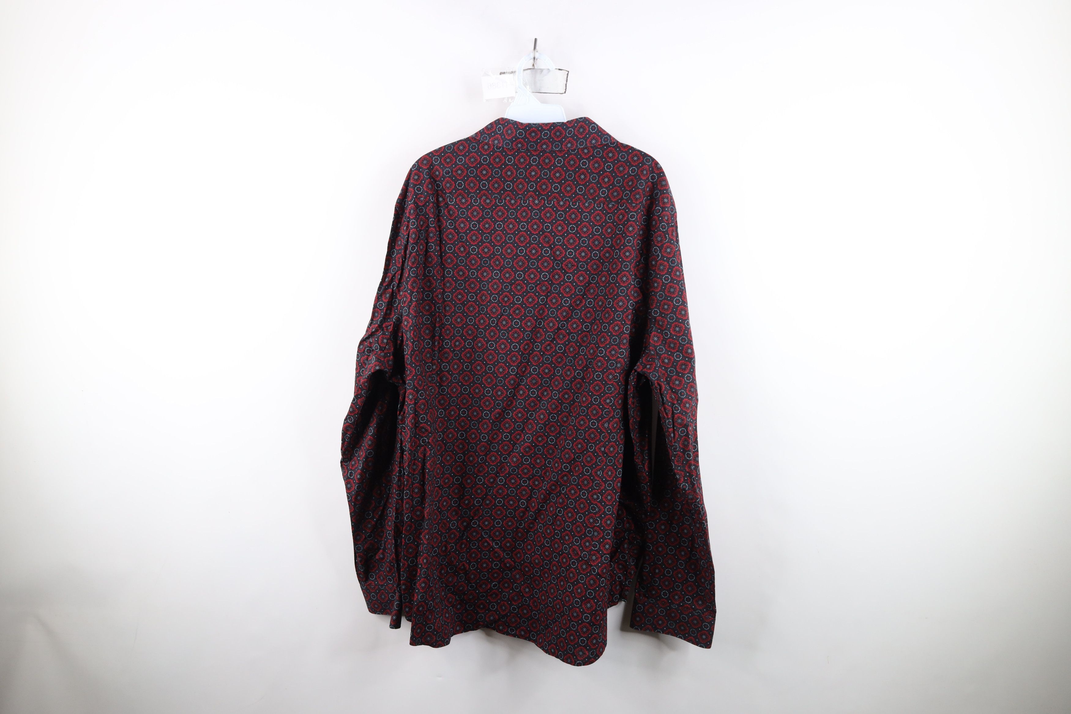 Express Express Slim Geometric Tapestry Collared Button Shirt Cotton Size US XXL / EU 58 / 5 - 9 Thumbnail