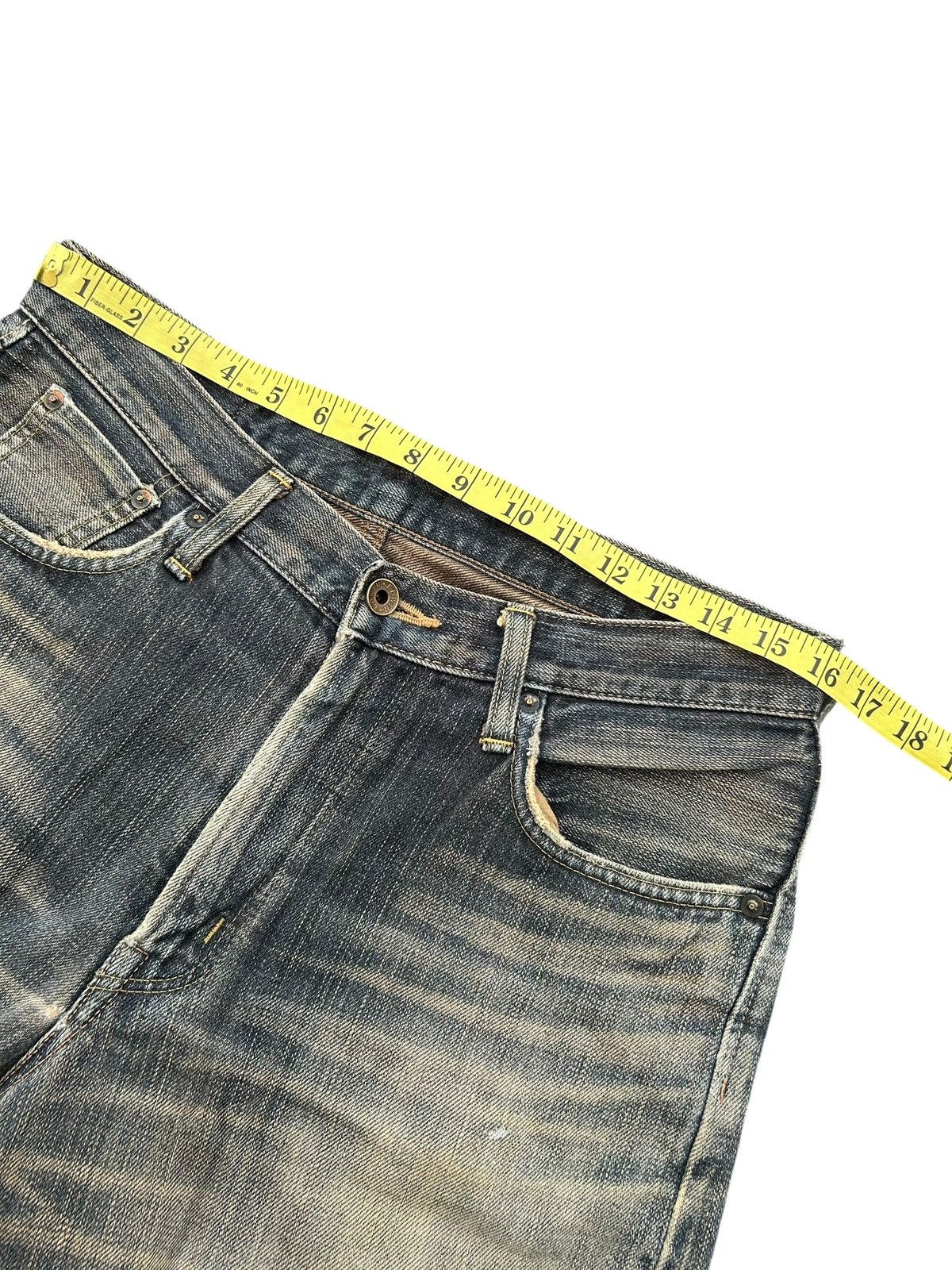 Japanese Brand × Kapital × Vintage Vintage Edwin Selvedge Distressed Denim Jeans Size US 32 / EU 48 - 13 Thumbnail