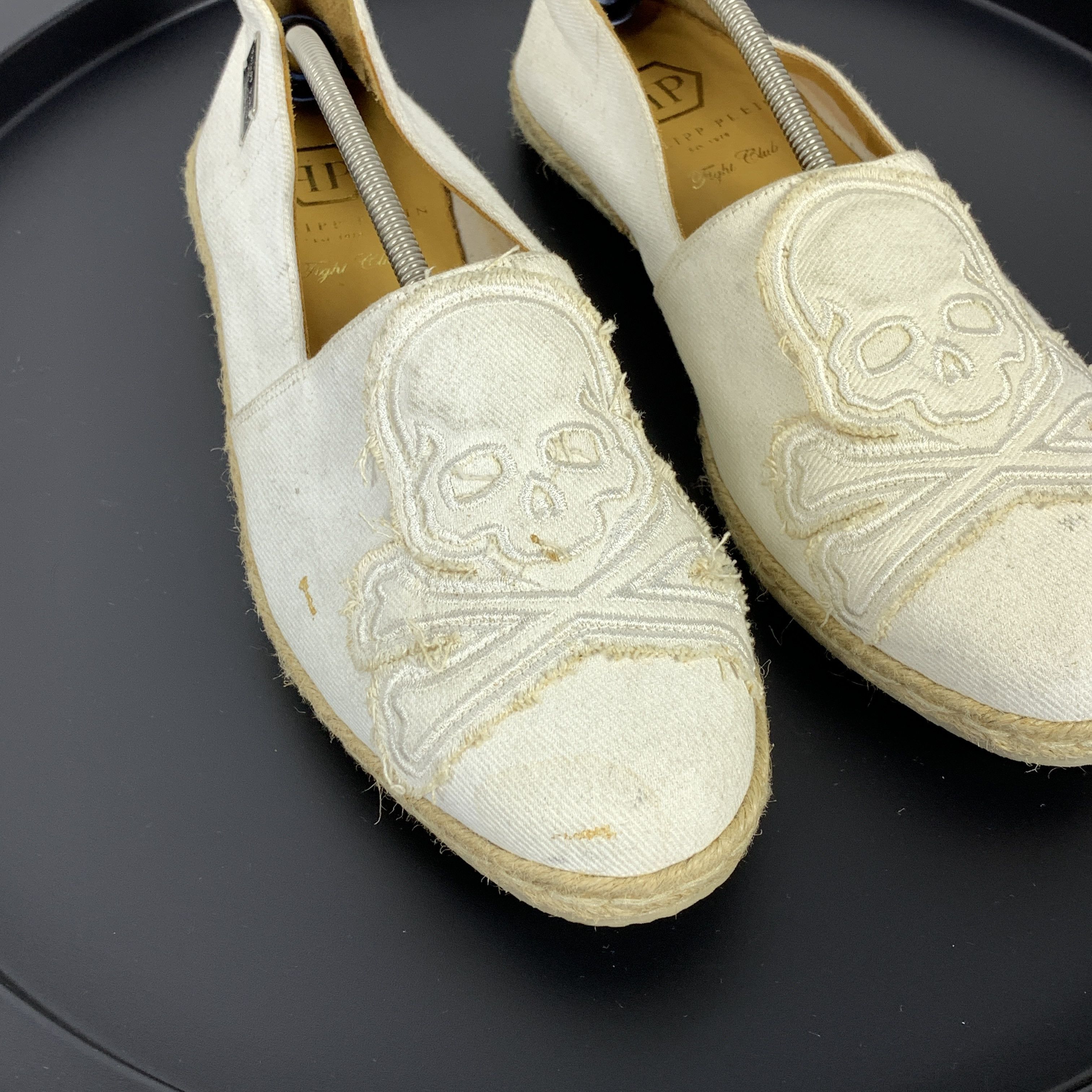 Philipp Plein Philipp Plein Skull White Espadrilles Low Top Loafers Shoes Size US 9.5 / EU 42-43 - 16 Thumbnail