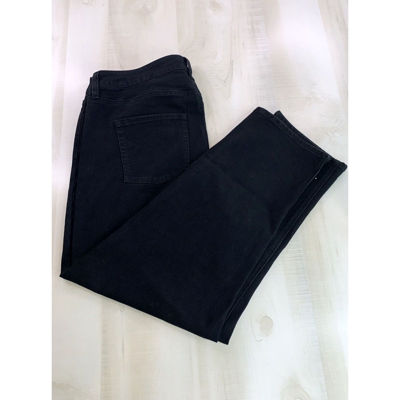 Vintage Intempo Womens Rhinestone Black Stretch Skinny Jeans Size 20-12316 Den... Size 42" / US 20 - 4 Thumbnail
