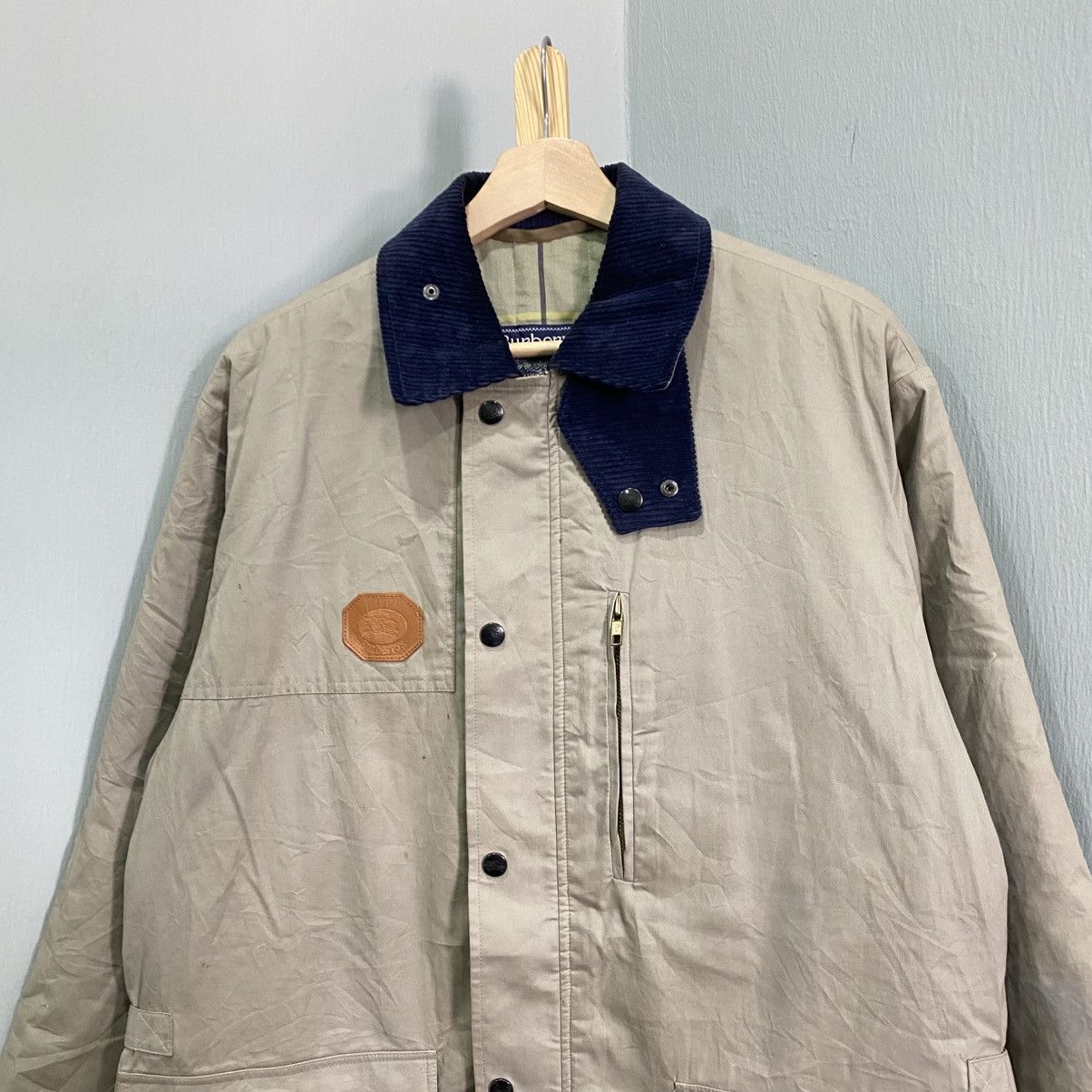 Burberry Vintage Burberry Corduroy Collar Hunting Canvas Field Jacket Size US L / EU 52-54 / 3 - 4 Thumbnail