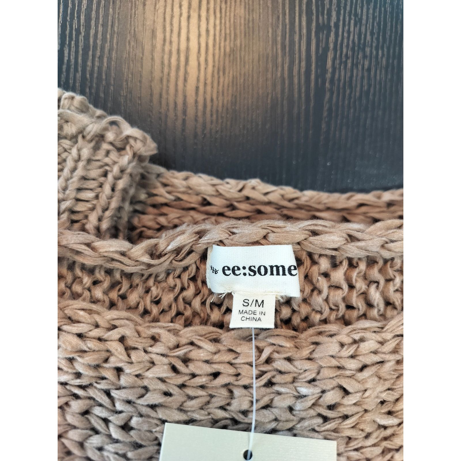 Other Brown Cropped Sweater Loose Knit Oversized Drop Shoulder S/M Size S / US 4 / IT 40 - 5 Thumbnail