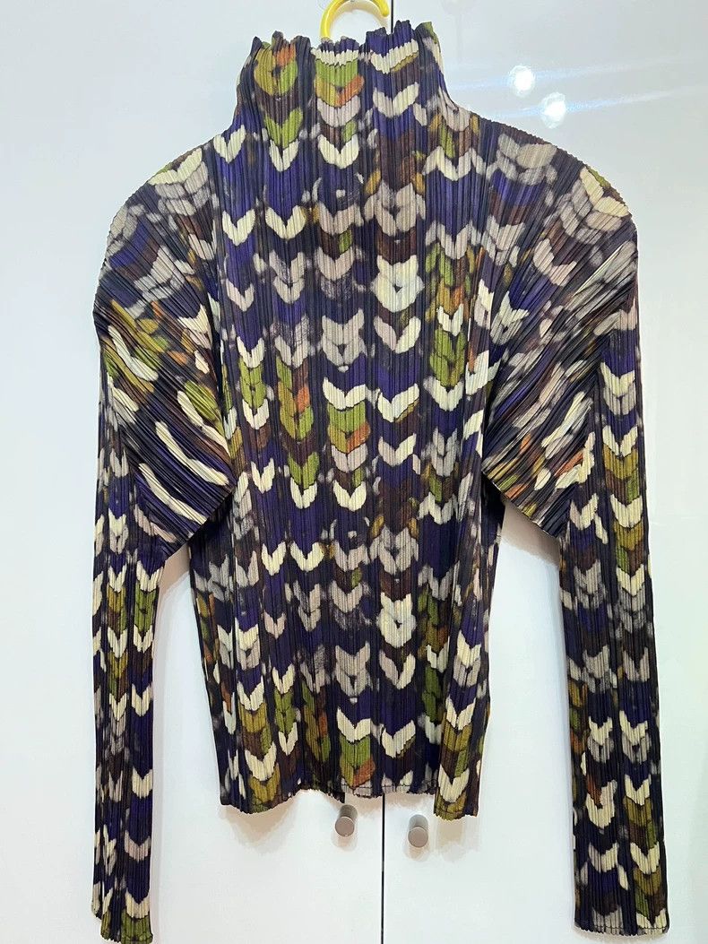 Issey Miyake Issey Miyake Wheat ear flower pleated long-sleeved shirt Size XL / US 12-14 / IT 48-50 - 3 Thumbnail