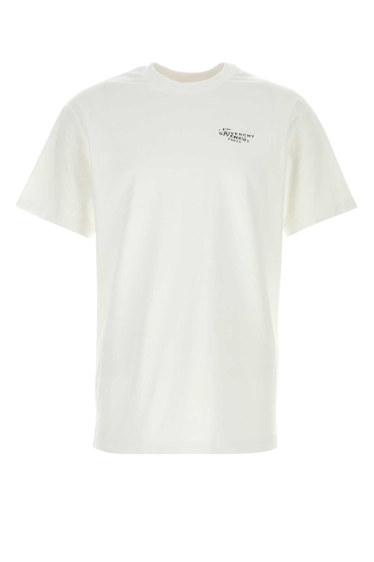 Givenchy White Cotton T-Shirt Size US M / EU 48-50 / 2 - 1 Thumbnail