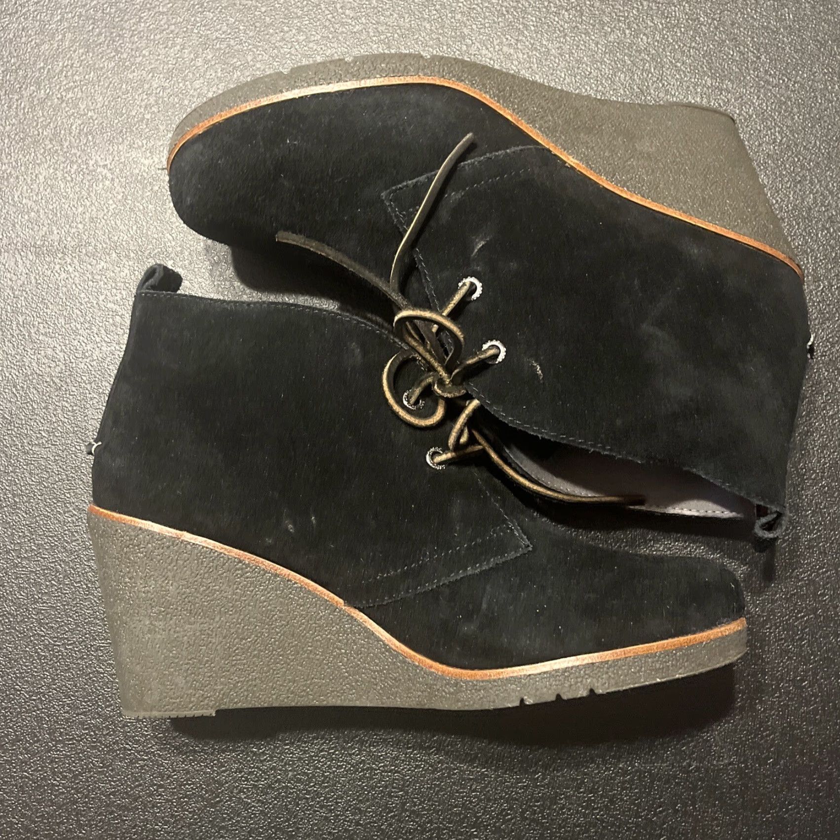 Sperry Sperry Boots Womens Ankle Bootie Black Suede Wedge Heels 11 Medium Calf Lace Up Size US 11 / IT 41 - 5 Thumbnail