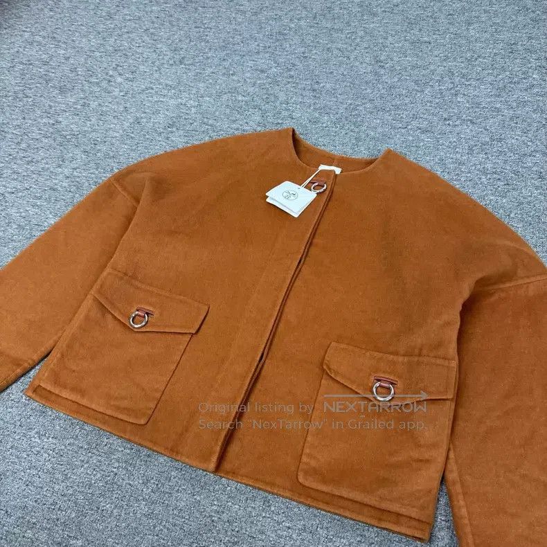 Hermes Hermes Caramel Short Cashmere Crewneck Jacket Size XS / US 0-2 / IT 36-38 - 3 Thumbnail
