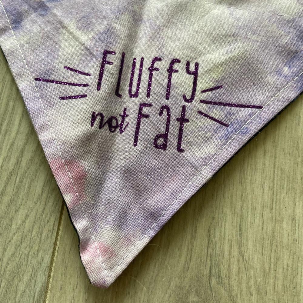 Designer Fluffy not Fat Dog Bandana Size ONE SIZE - 1 Thumbnail