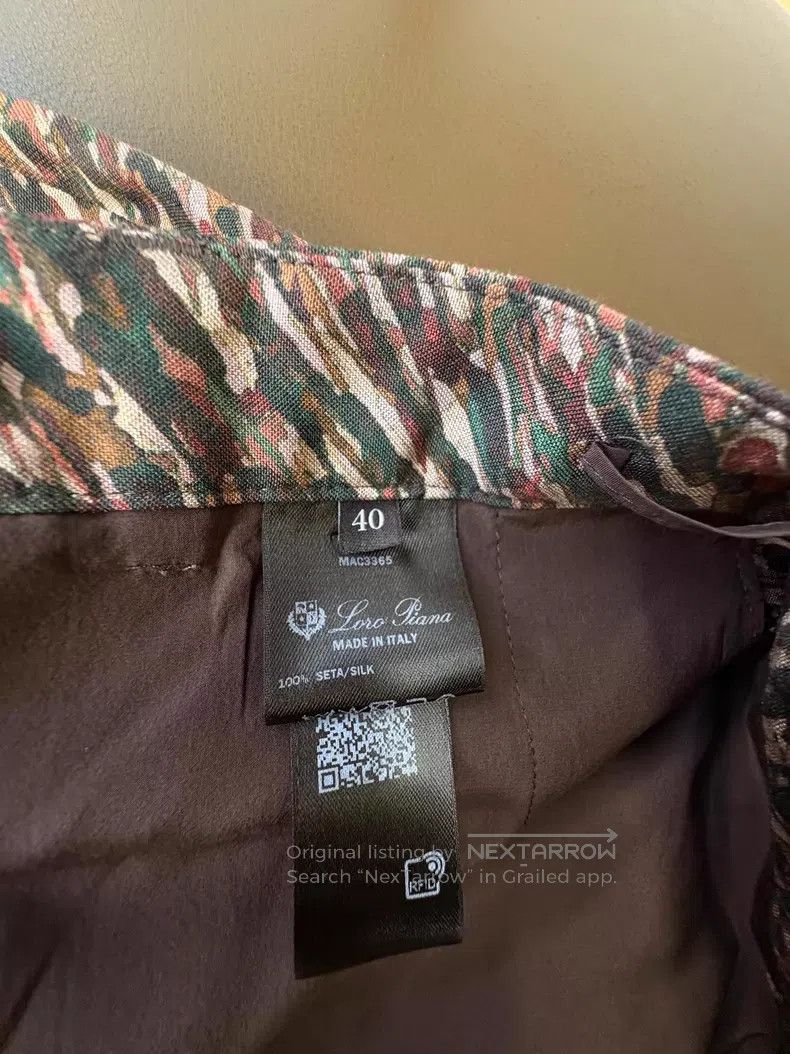 Loro Piana Loro Piana 100% mulberry silk, printed pants Size 26" / US 2 / IT 38 - 8 Thumbnail