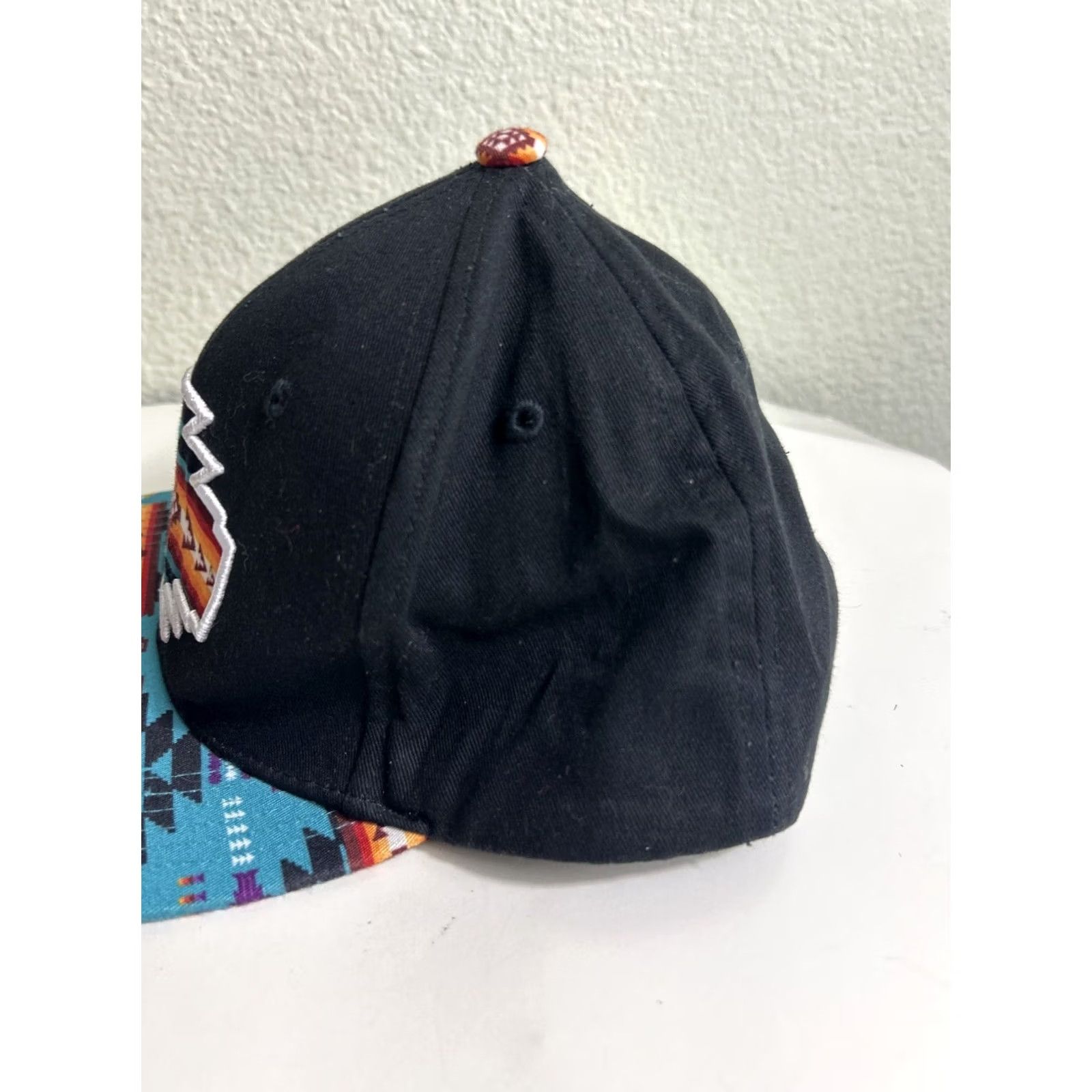 Native VINTAGE Aztec Native Tribal Print SnapBack Hat Flat Brim Cap One Size M-54 Baseball Size ONE SIZE - 7 Thumbnail
