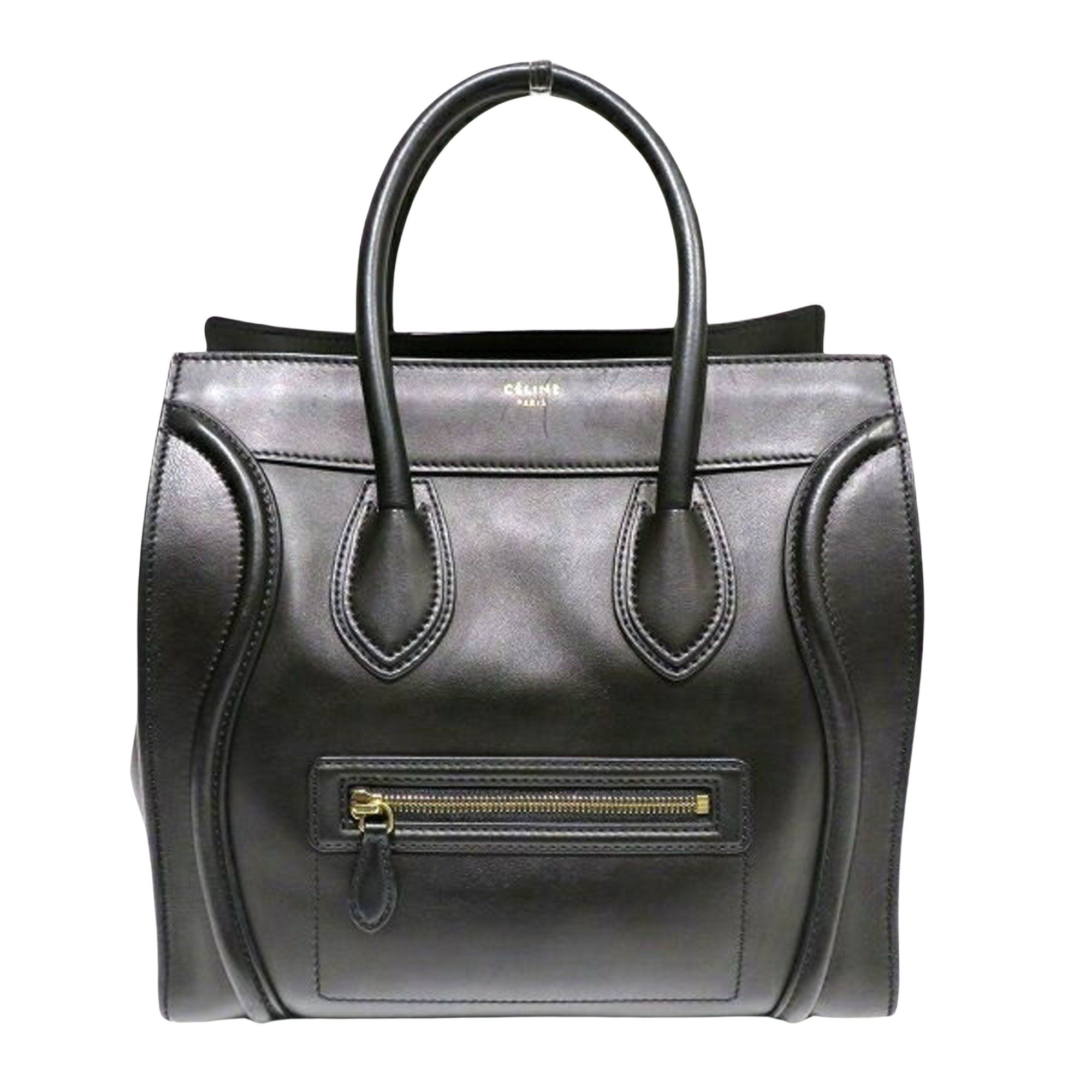 image of Celine Céline Luggage Handbag in Black, Women's