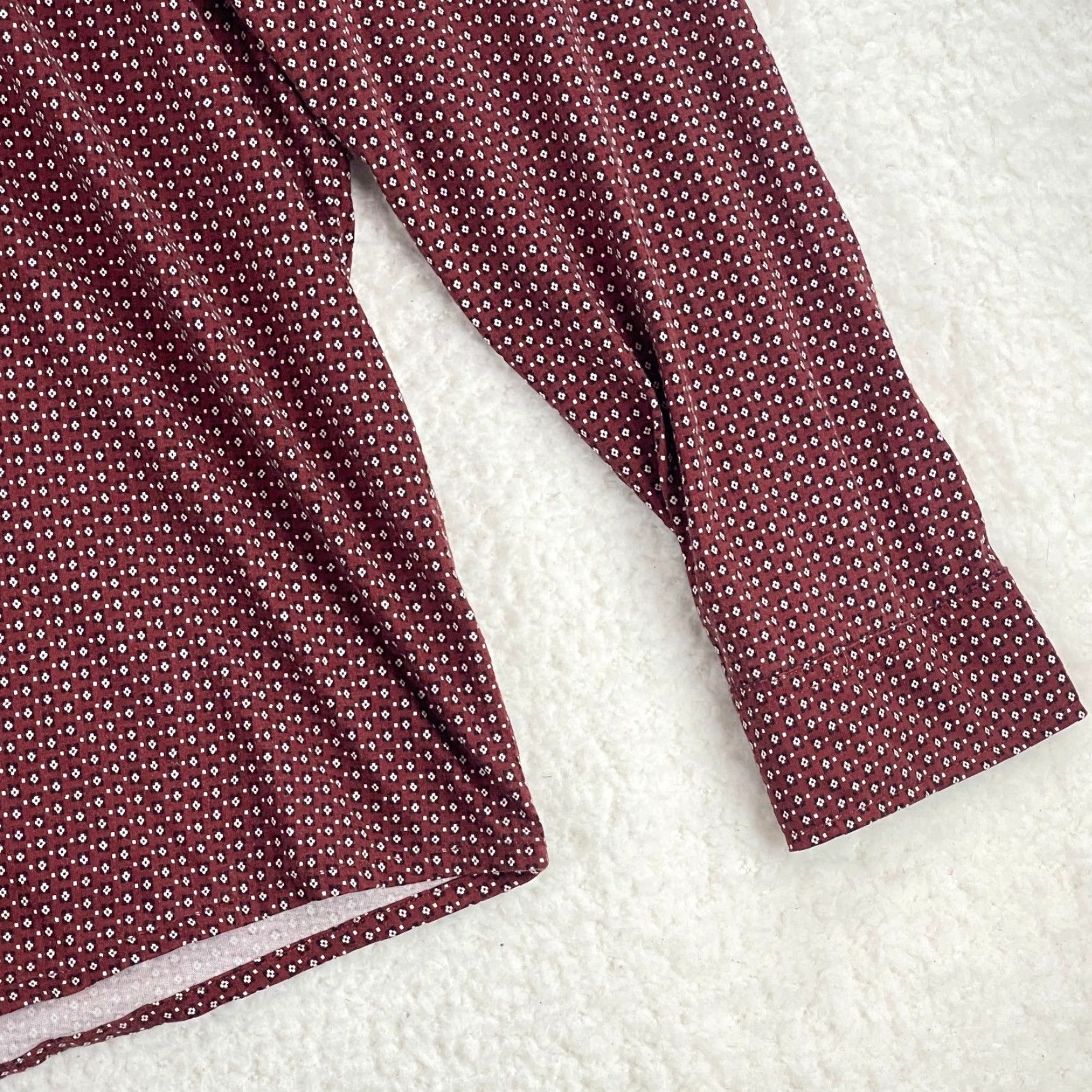 Lands' End Lands' End Polo Shirt Mens Size XXL Red Long Sleeve Collared Stretch Geo Print Size US XXL / EU 58 / 5 - 5 Thumbnail