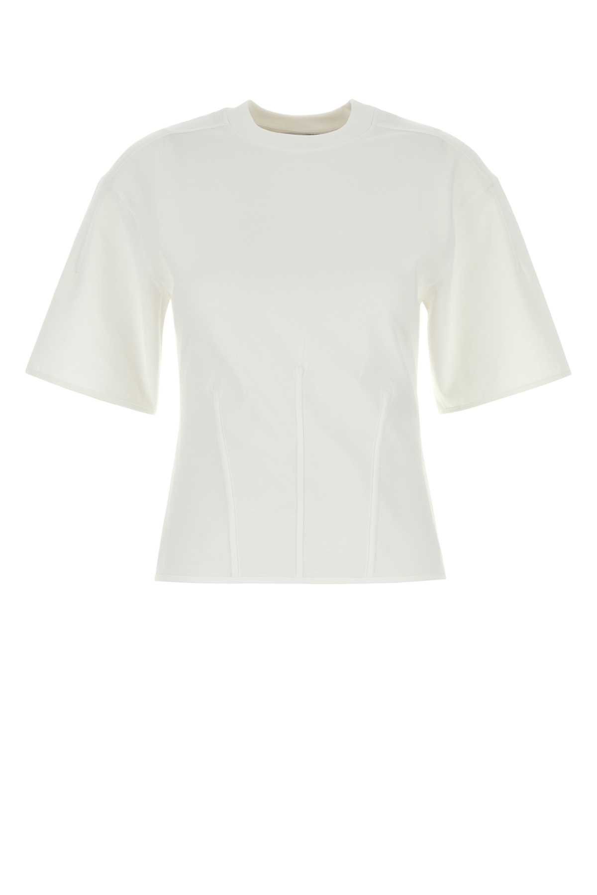 Alexander McQueen White Stretch Cotton T-Shirt Size XS / US 0-2 / IT 36-38 - 1 Thumbnail