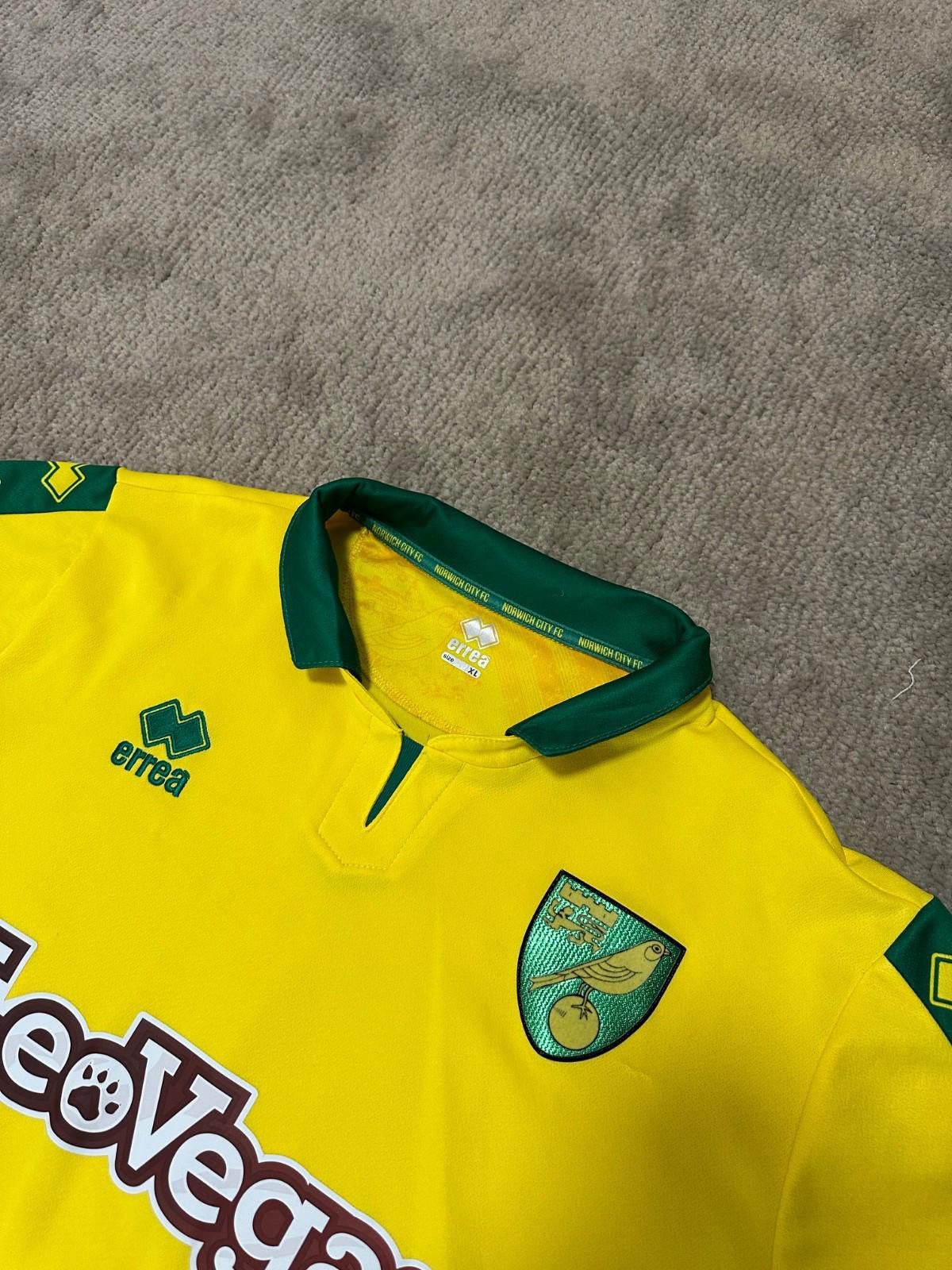 Errea #23 Maddison Norwich City 2017/18 Football Shirt Jersey Size US XL / EU 56 / 4 - 4 Thumbnail