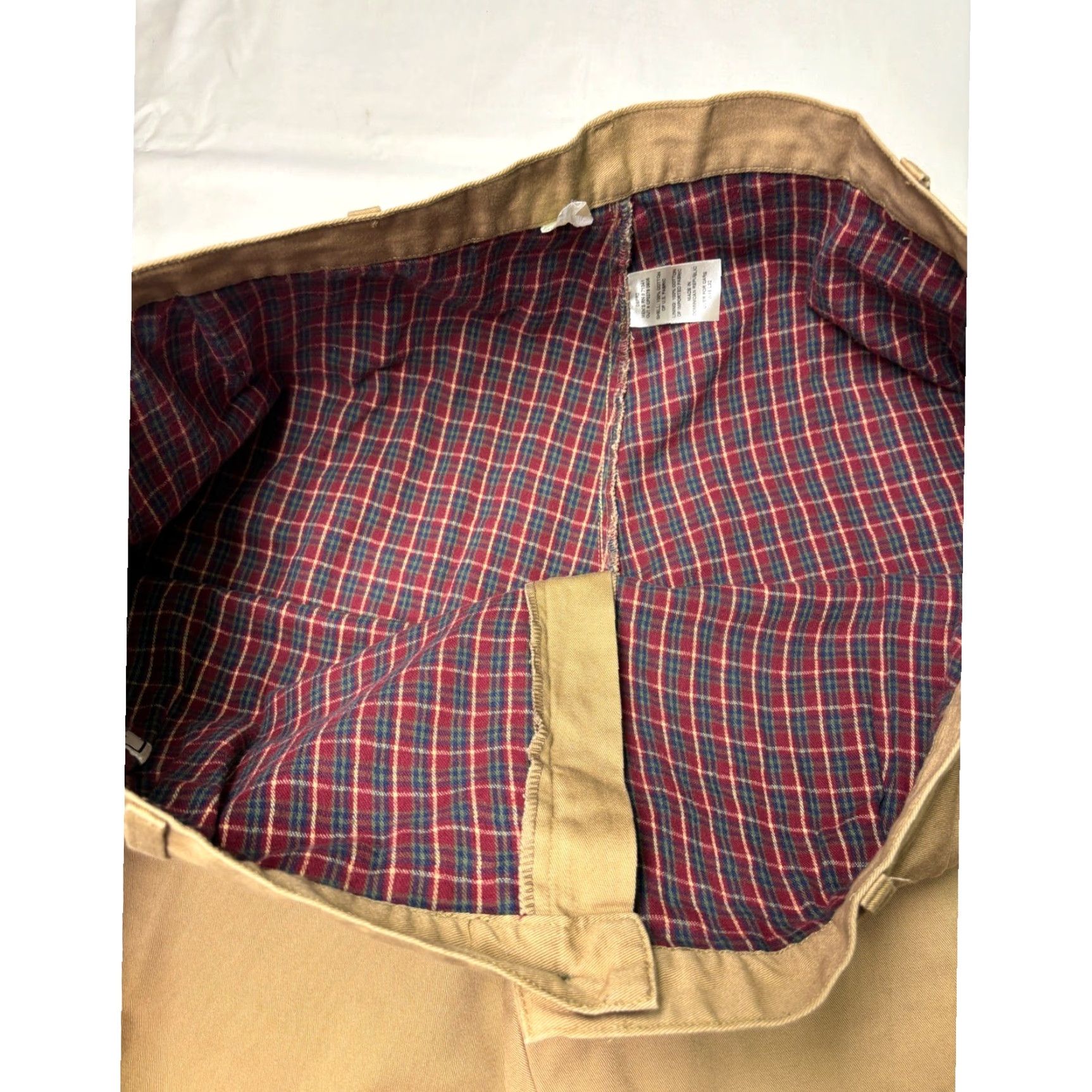 Vintage VINTAGE LL Bean Double L Natural Fit Men’s Lined Pleated Tan Chino Pants W46 L32 Size US 30 / EU 46 - 5 Thumbnail