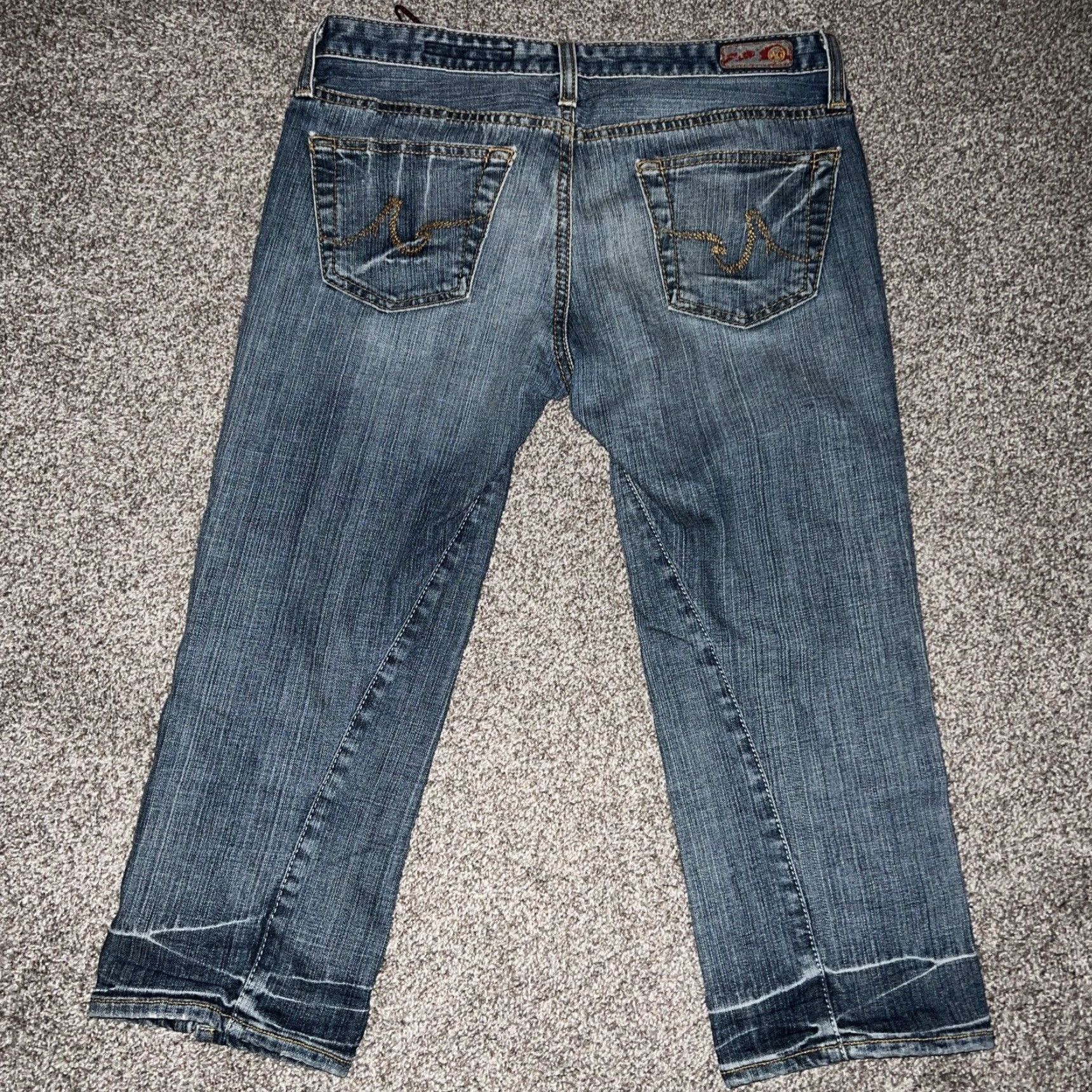 Denime Adriano Goldschmied The Superfly Denim Capri Jeans Womens 29R Blue Capri Pants Womens Size 29R Denim AG The Superfly Women Current Style Capri Jeans Size 29" - 4 Thumbnail