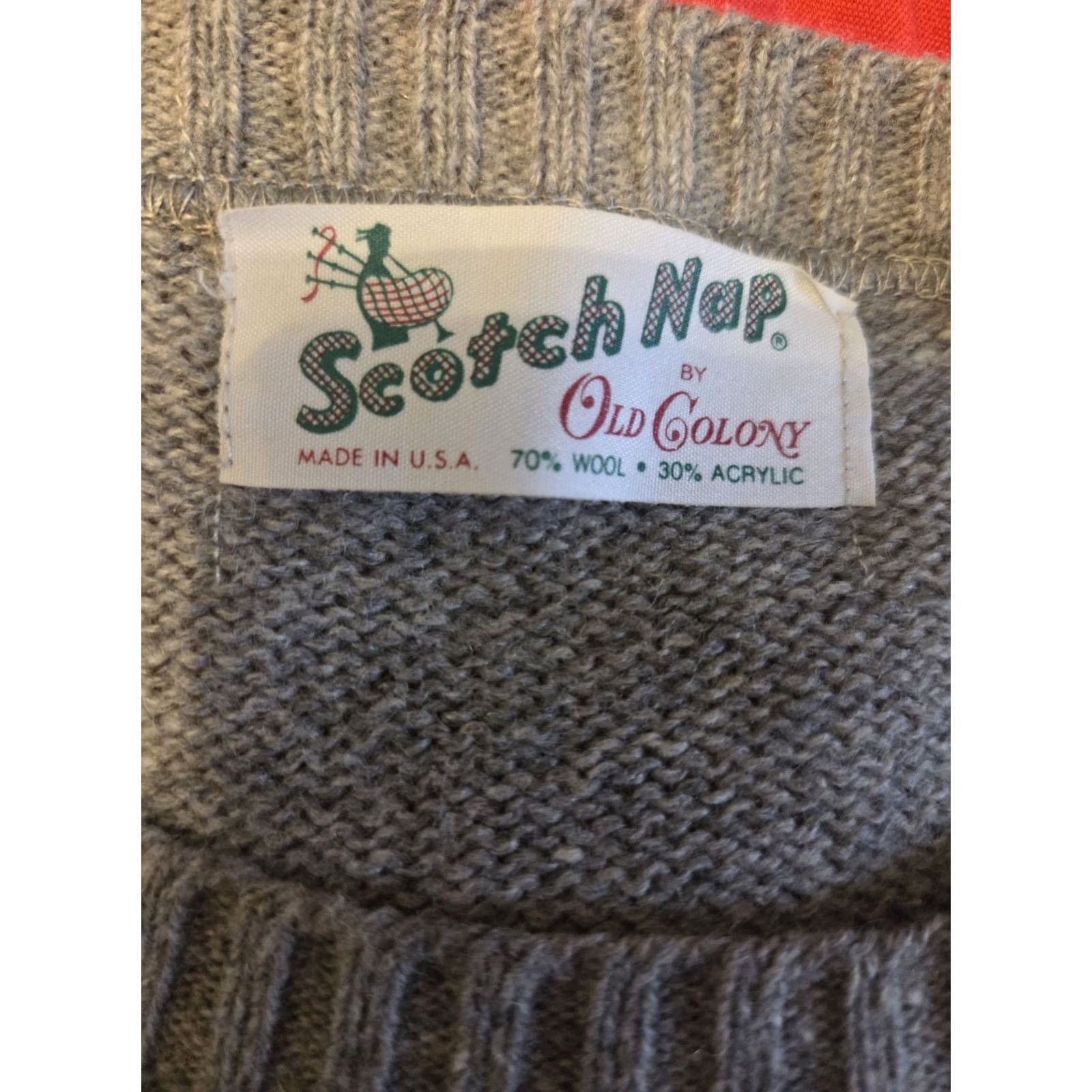 Vintage VINTAGE Scotch Nap Old Colony Front Nine Back Nine Gray Sweater Shirt Womens XS Regular Wool Blend 1980s US Size S / US 4 / IT 40 - 8 Thumbnail